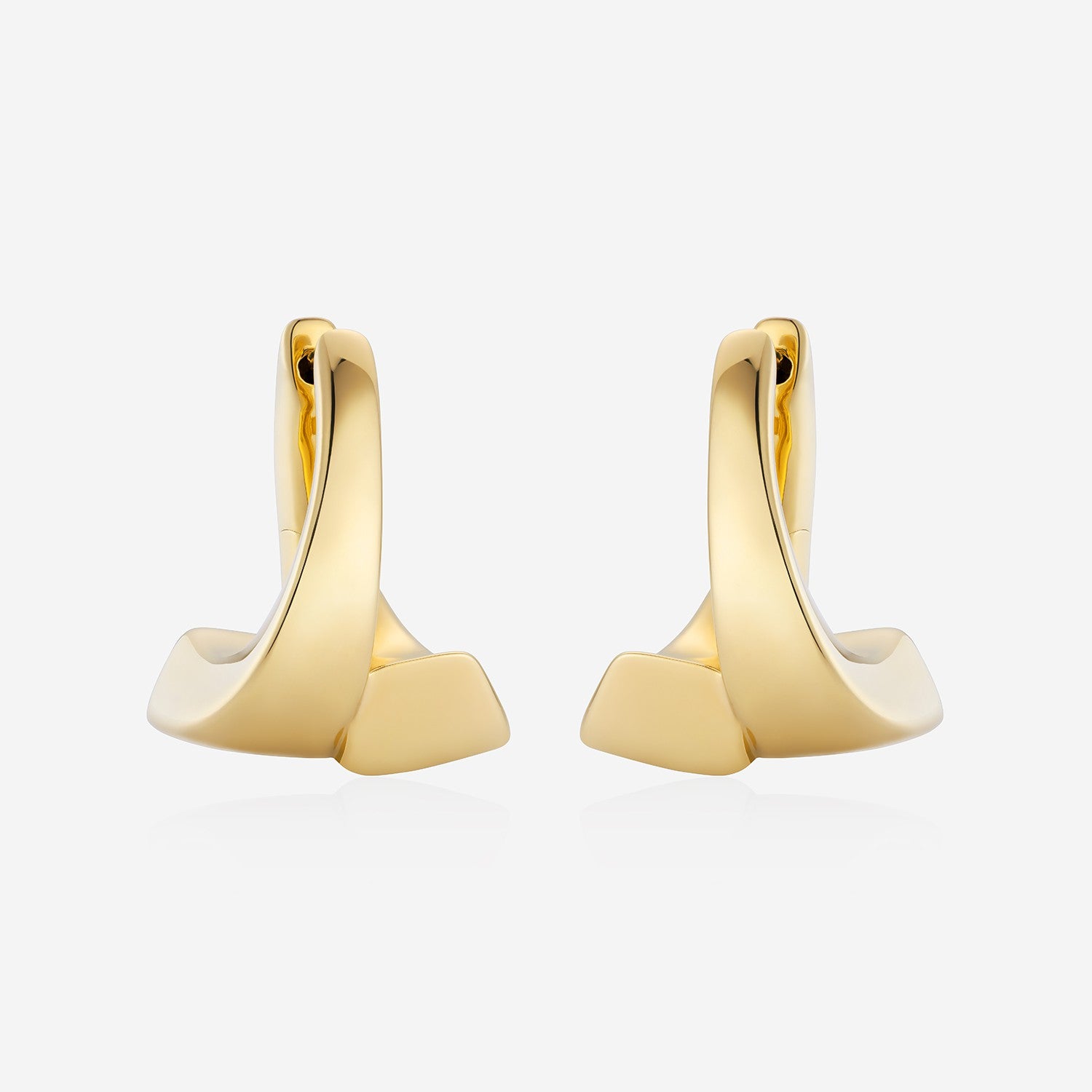 886 Royal Mint Earrings Aurum Twist Hoop Earrings, 18ct Yellow Gold