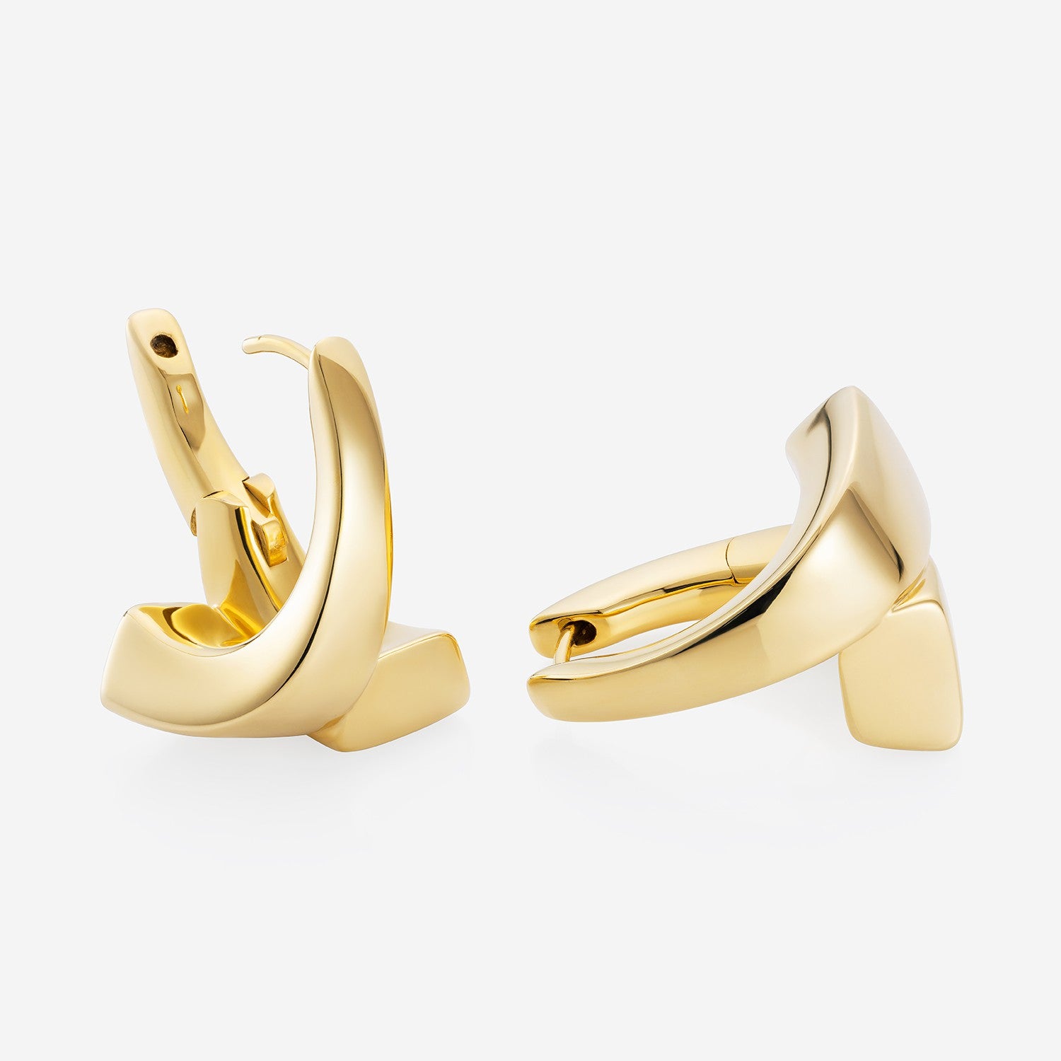 886 Royal Mint Earrings Aurum Twist Hoop Earrings, 18ct Yellow Gold