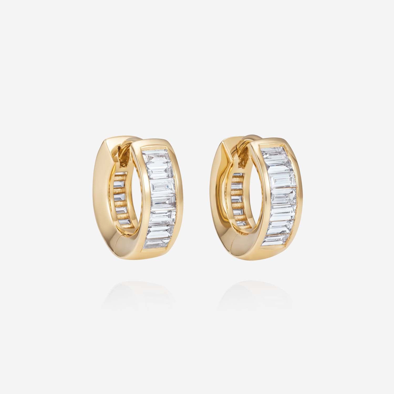 886 Royal Mint Earrings Tutamen Diamond Hoop Earrings 18ct Yellow Gold