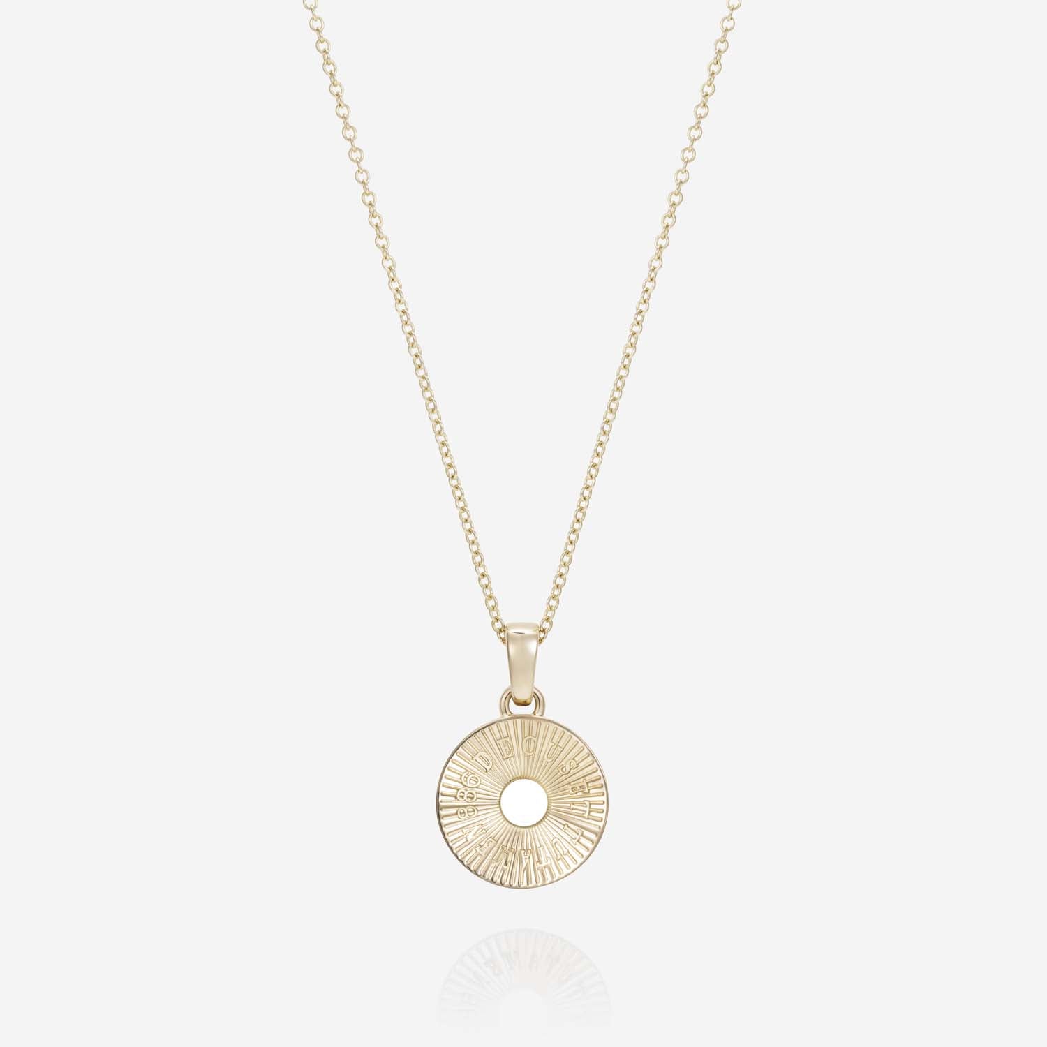 886 Royal Mint Necklaces Tutamen Round Pendant with Chain 9ct Yellow Gold