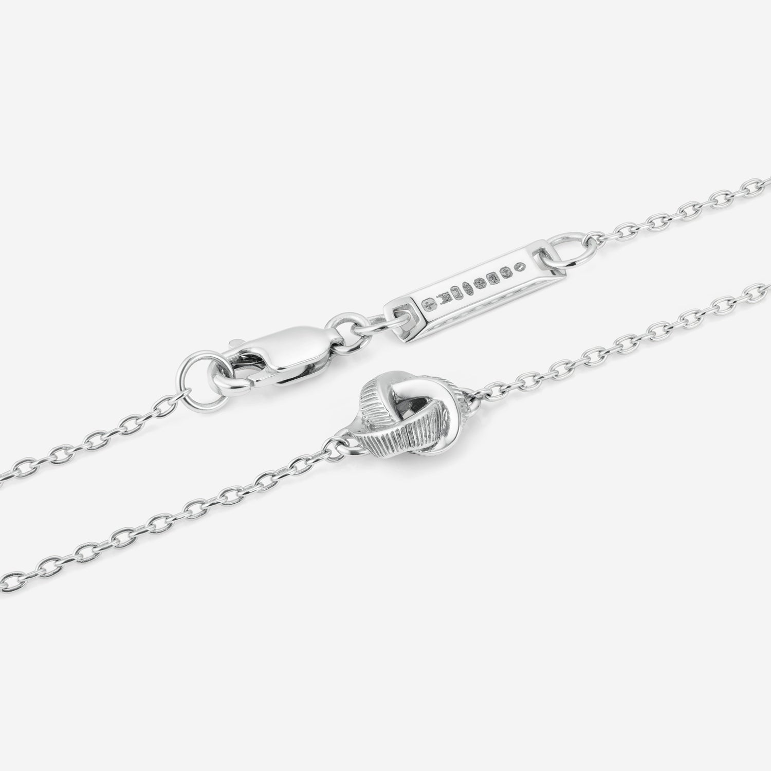 886 Royal Mint Knot Necklace 30" Sterling Silver