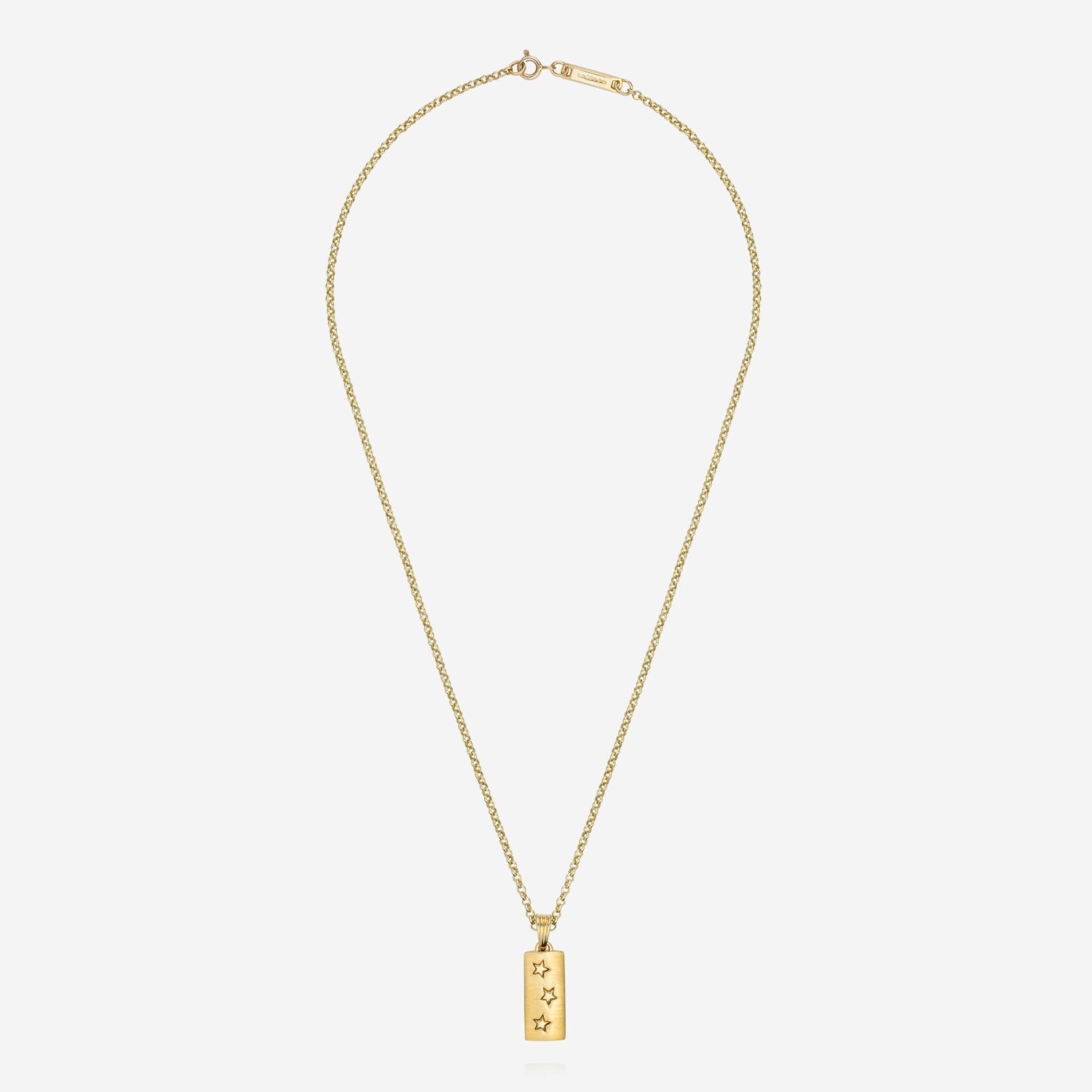 886 Royal Mint Necklaces Shooting Star Bar Pendant with 18 inch  Small Belcher Chain 9ct Yellow Gold