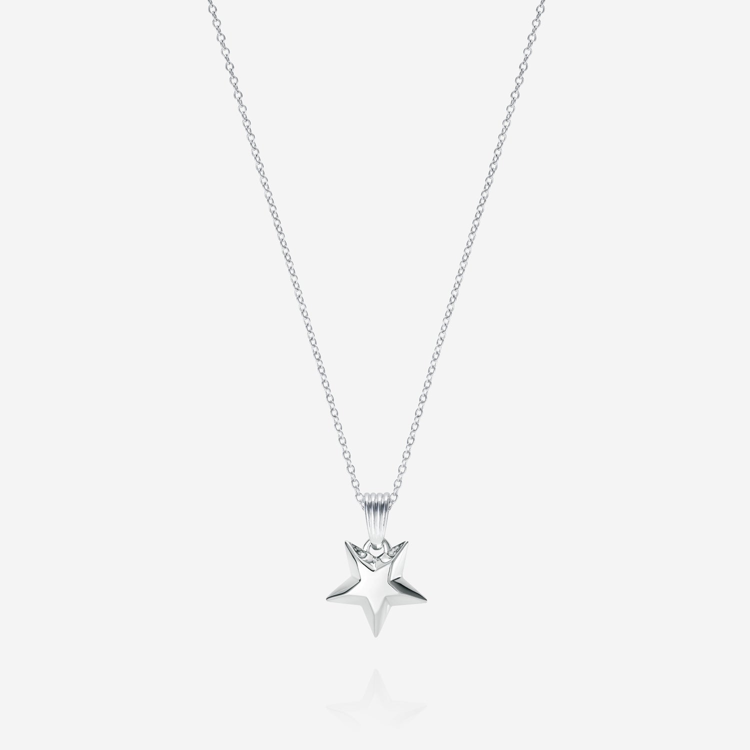 886 Royal Mint Necklaces Shooting Star Pendant with 18 inch Trace Chain Silver