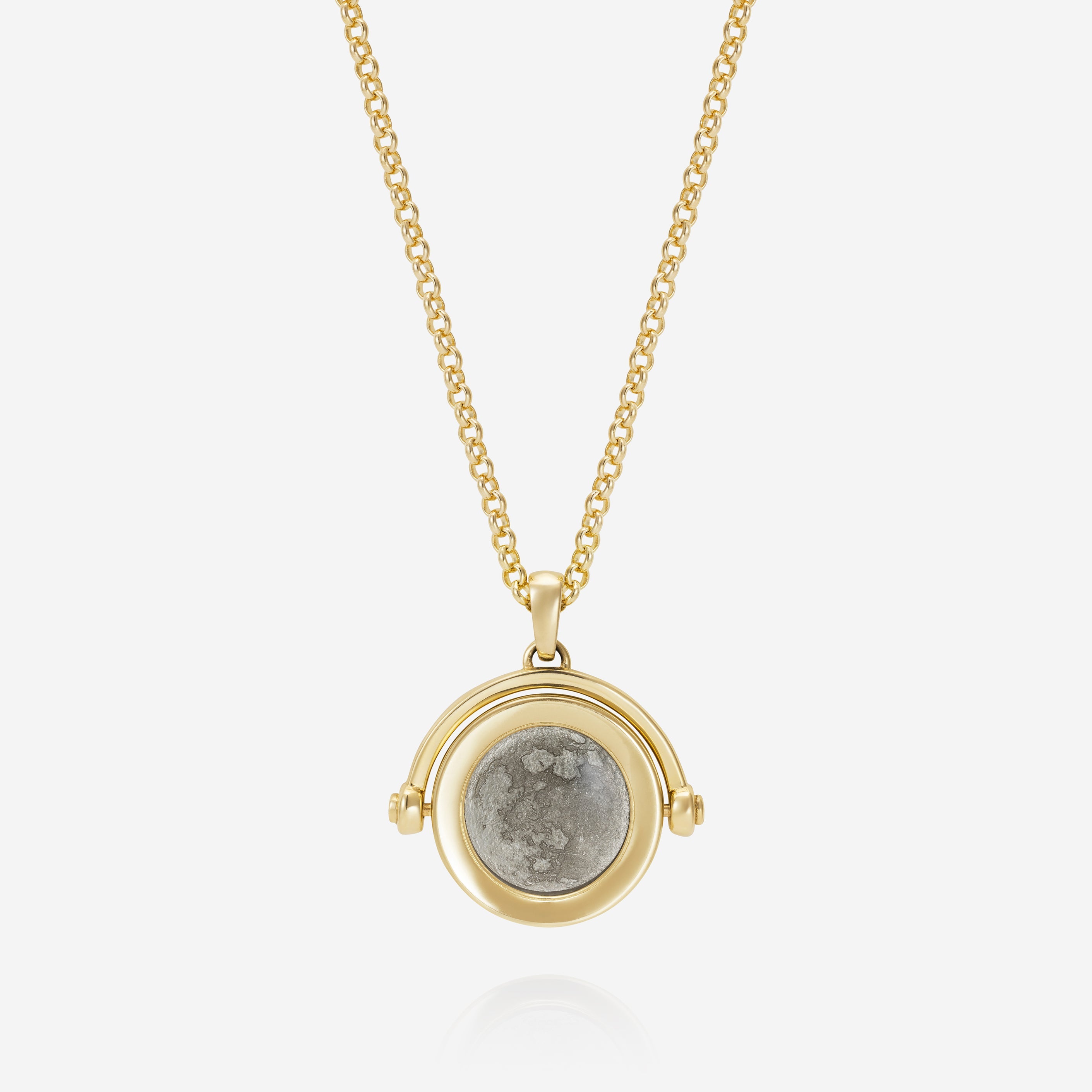886 Royal Mint Pendants & Charms Orrery Spinner Pendant with 18 inch Small Belcher, 18ct Yellow Gold