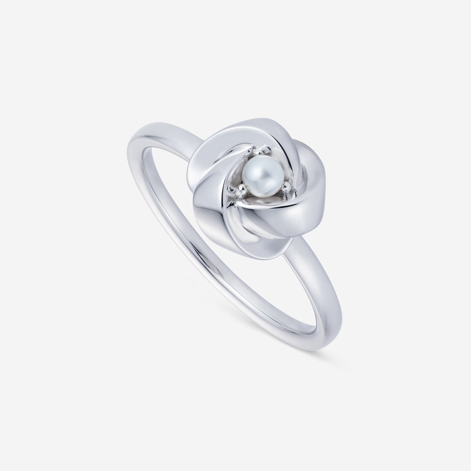 886 Royal Mint Rings Pearl Knot Ring, Silver