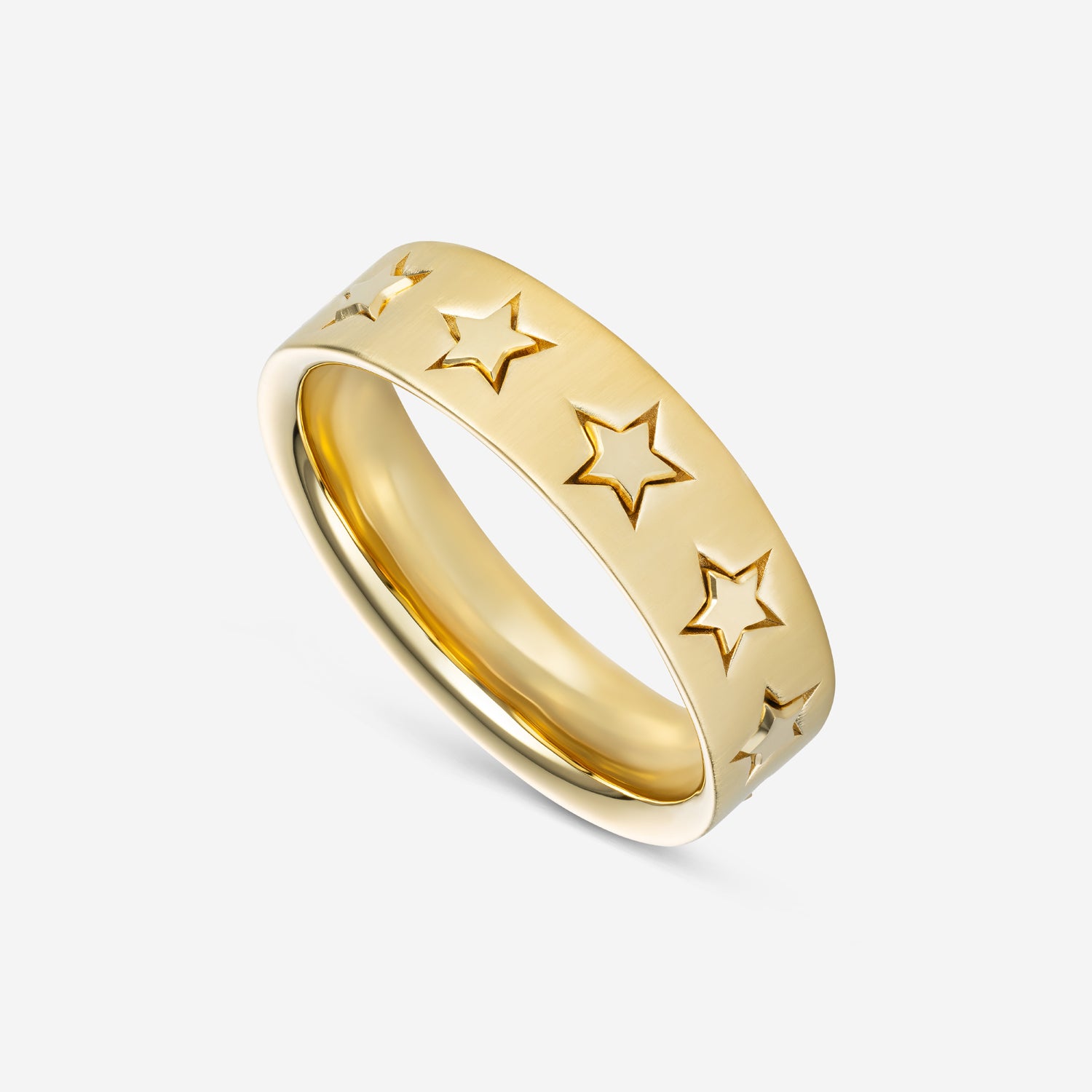 886 Royal Mint Rings Shooting Star Band Ring in 9ct Yellow Gold