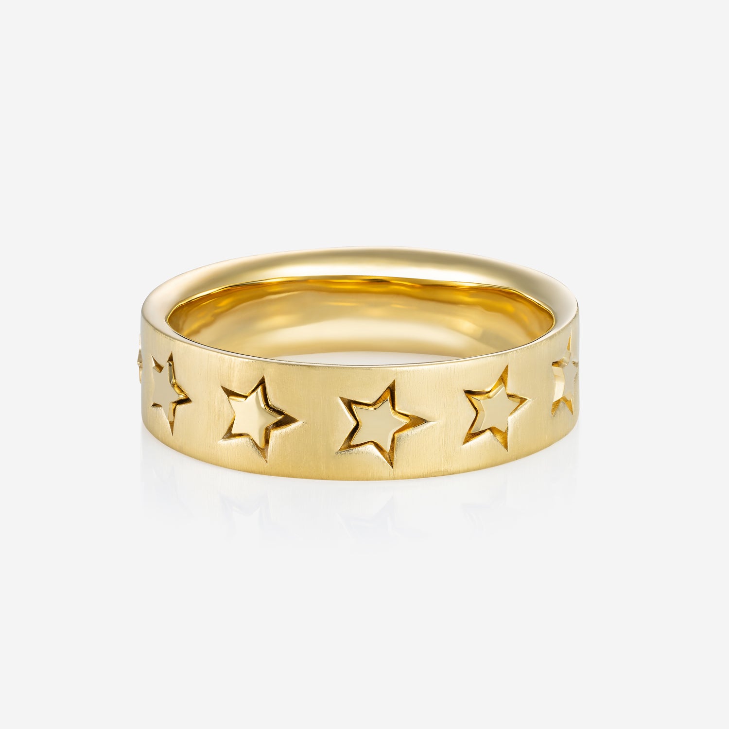 886 Royal Mint Rings Shooting Star Band Ring in 9ct Yellow Gold