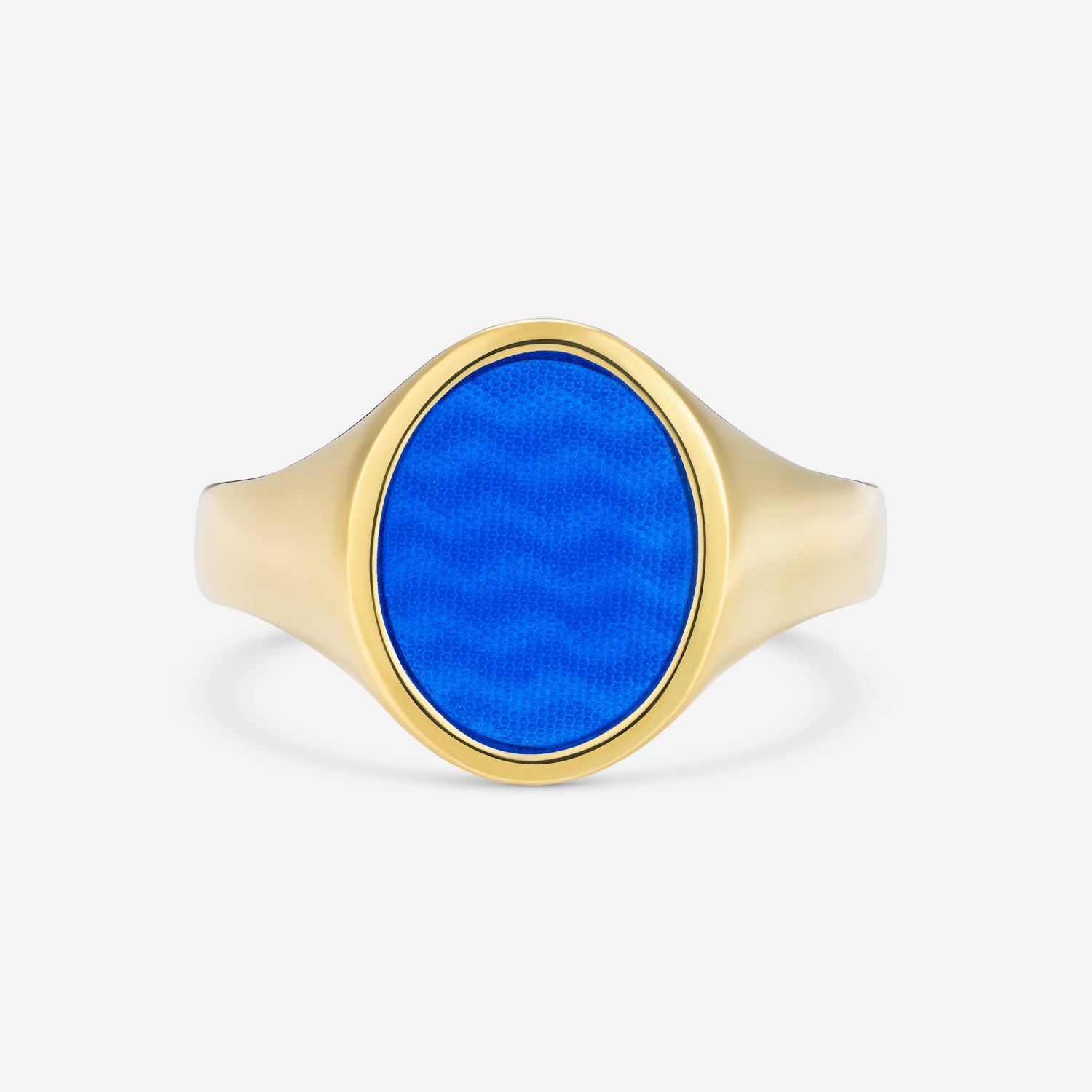 886 Royal Mint Rings Night Sky Enamelled Signet Ring in 18ct Yellow Gold