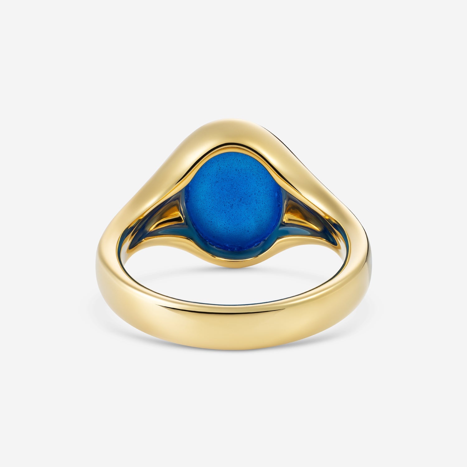 886 Royal Mint Rings Night Sky Enamelled Signet Ring in 18ct Yellow Gold