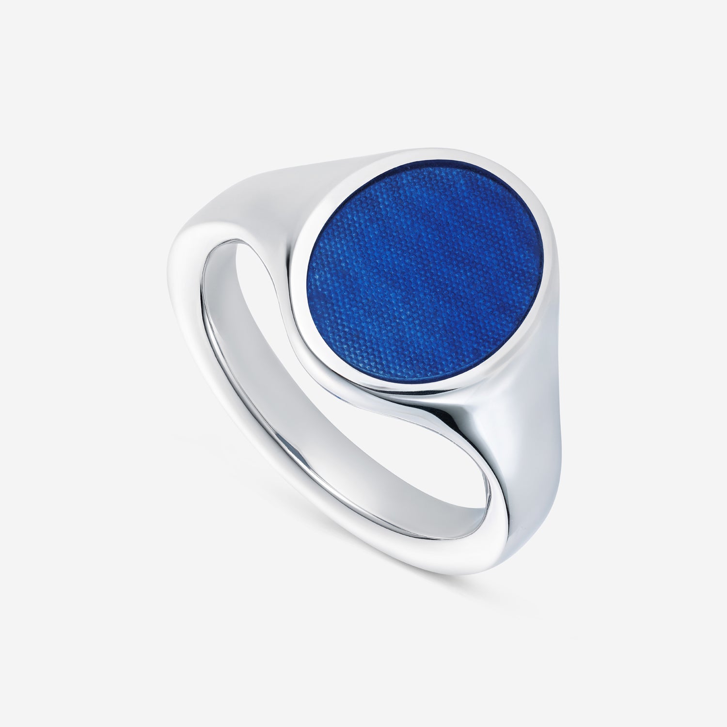 886 Royal Mint Rings Night Sky Enamelled Signet Ring in Silver