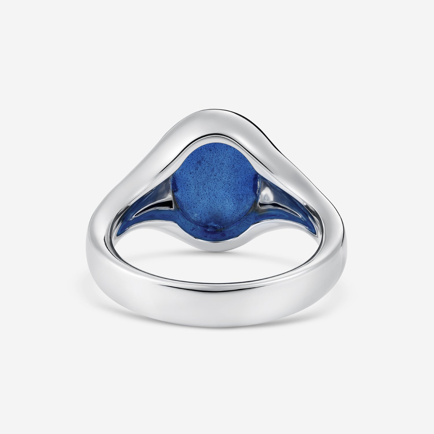 886 Royal Mint Rings Night Sky Enamelled Signet Ring in Silver