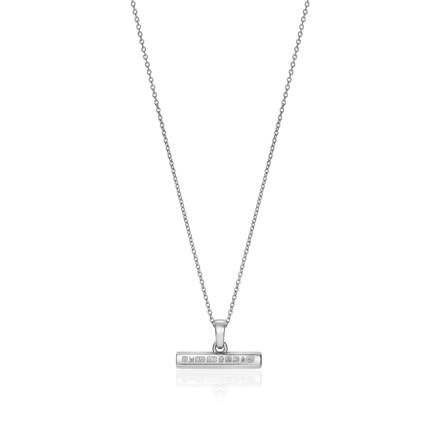 886 Royal Mint Necklaces 886 Small T-Bar Pendant with Chain in Sterling Silver