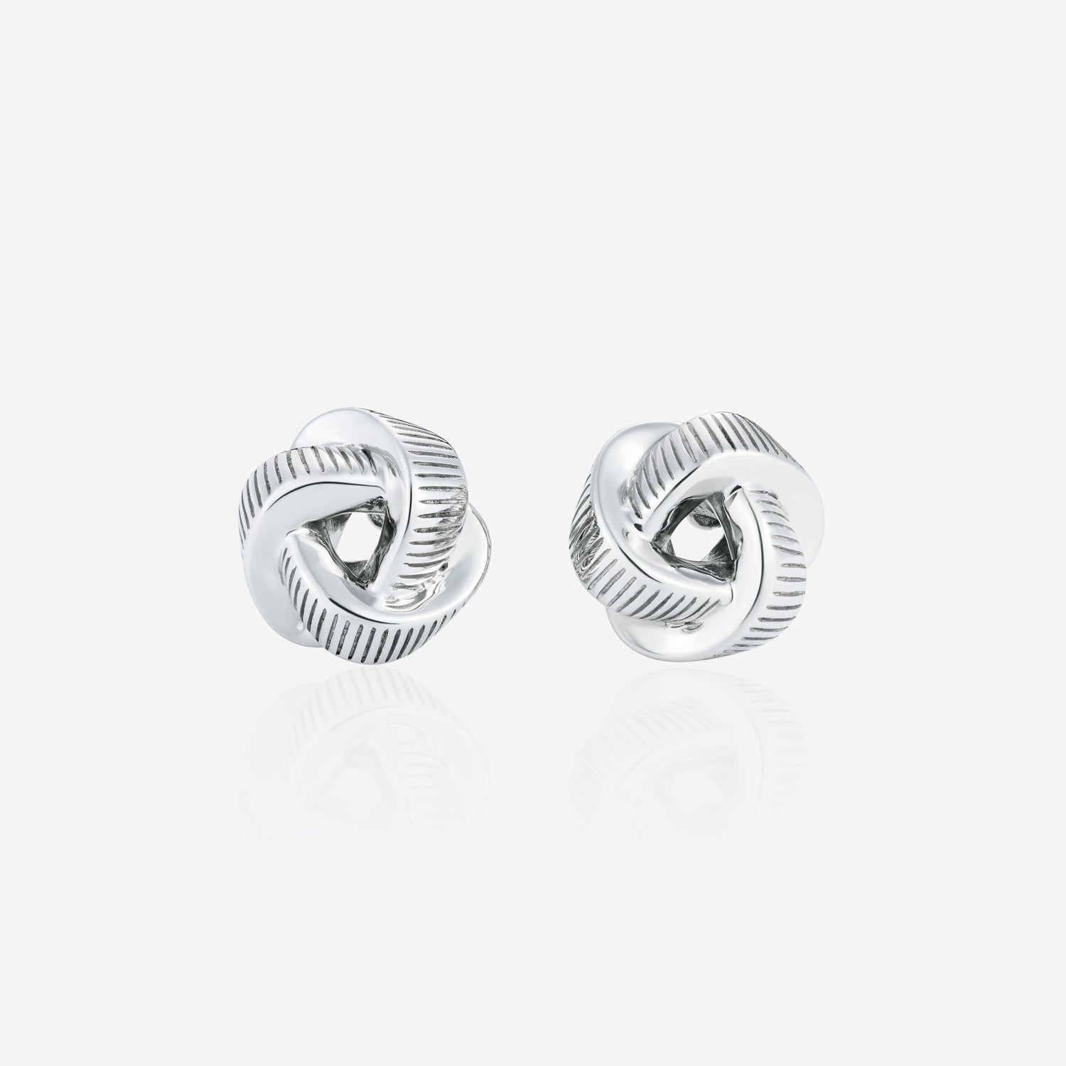 886 Royal Mint Knot Stud Earrings Sterling Silver