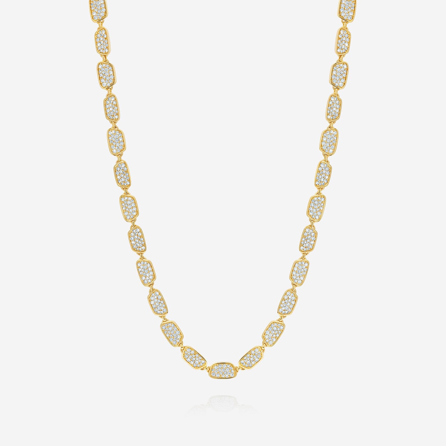 886 Royal Mint Necklaces Aurum Full Slice 16 inch Pavé Necklace, 18ct Yellow Gold