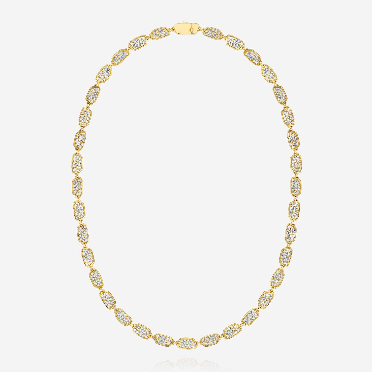 886 Royal Mint Necklaces Aurum Full Slice 16 inch Pavé Necklace, 18ct Yellow Gold