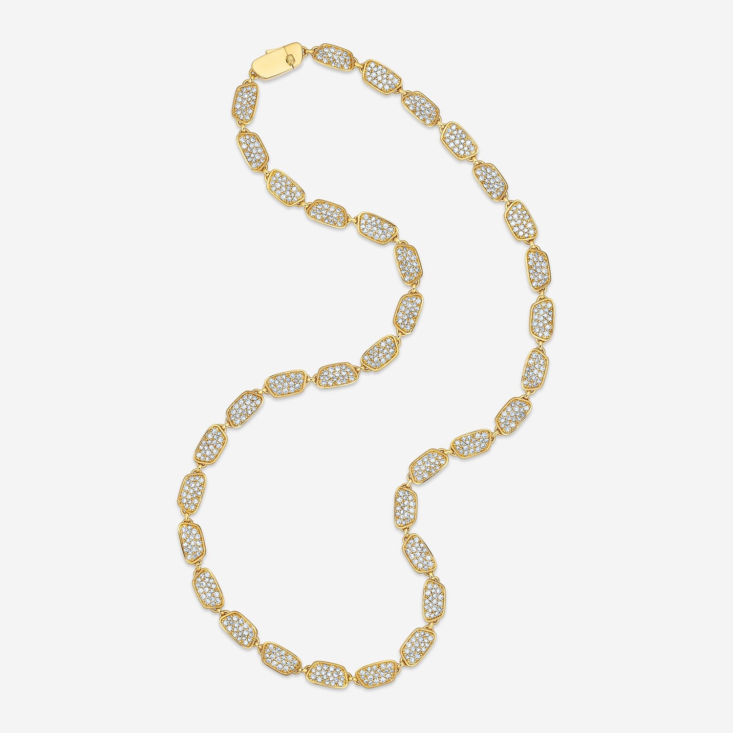 886 Royal Mint Necklaces Aurum Full Slice 20 inch Pavé Necklace, 18ct Yellow Gold