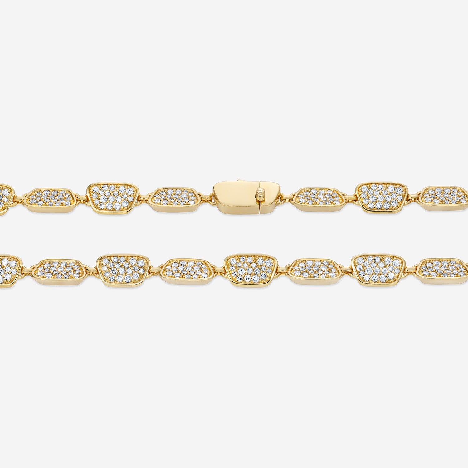 886 Royal Mint Necklaces Aurum Full Slice 16 inch Pavé Necklace, 18ct Yellow Gold