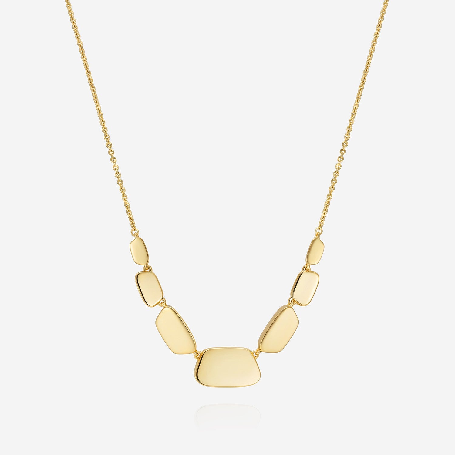 886 Royal Mint Necklaces Aurum Graduated Slice Necklace, 18ct Yellow Gold