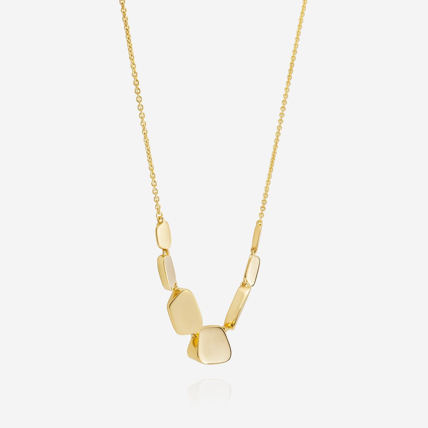 886 Royal Mint Necklaces Aurum Graduated Slice Necklace, 18ct Yellow Gold