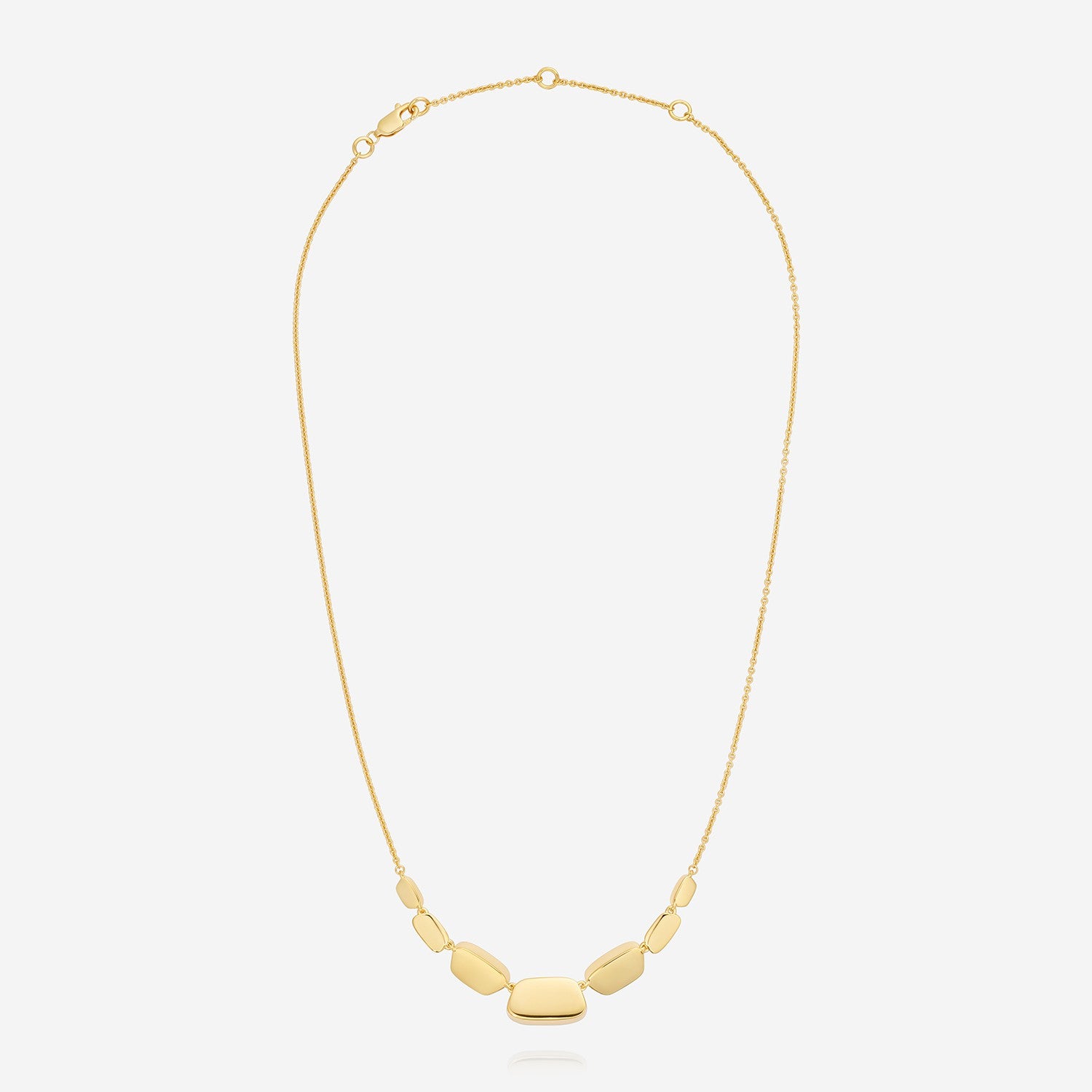 886 Royal Mint Necklaces Aurum Graduated Slice Necklace, 18ct Yellow Gold