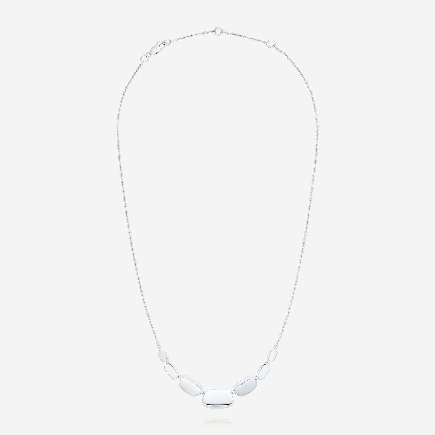 886 Royal Mint Necklaces Aurum Graduated Slice Necklace, Sterling Silver