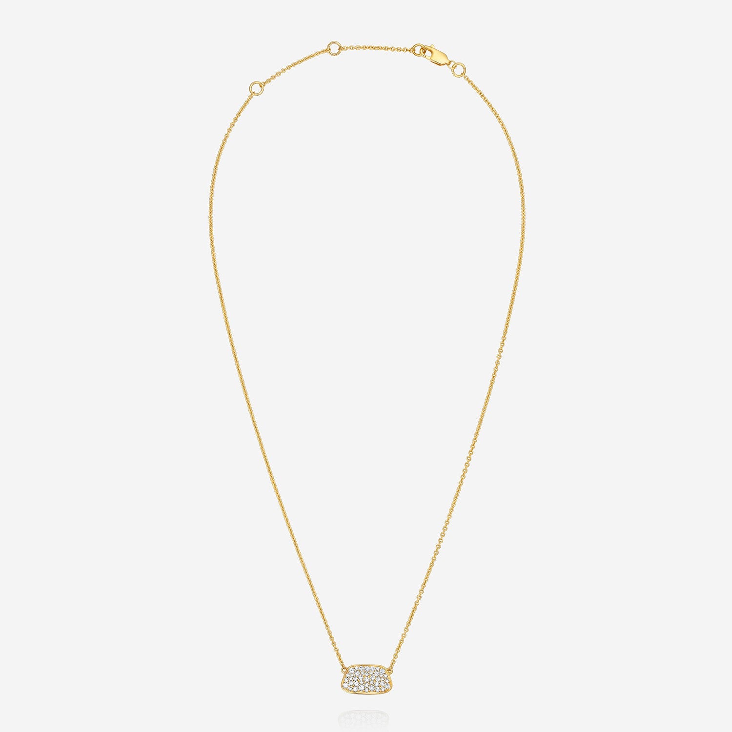 886 Royal Mint Necklaces Aurum Single Slice Pavé Necklace, 18ct Yellow Gold