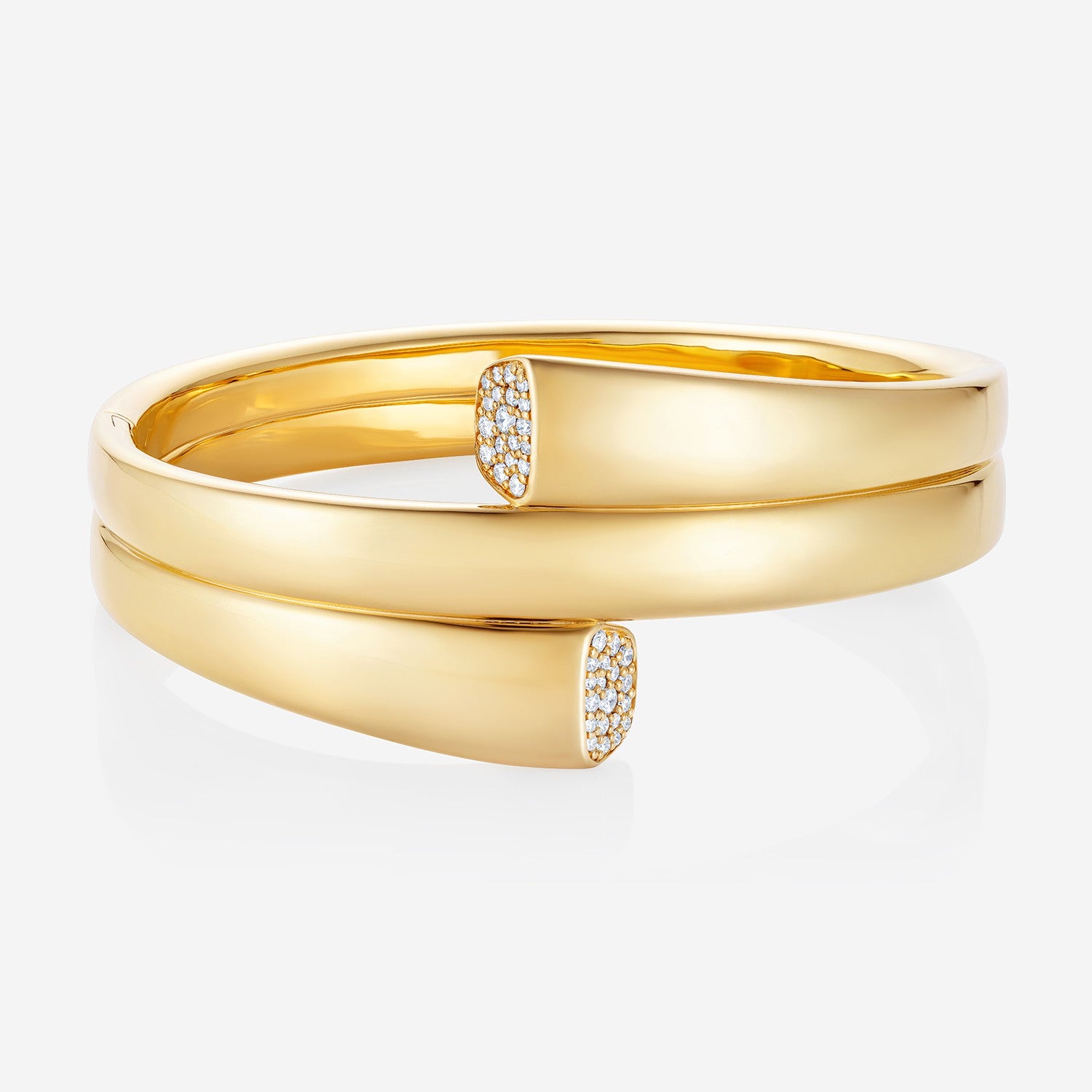 886 Royal Mint Bracelet Small Aurum Bullion Pavé Coil Bangle, 18ct Yellow Gold