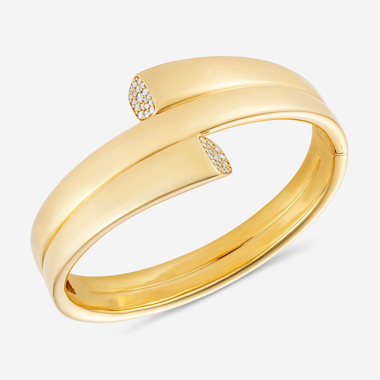 886 Royal Mint Bracelet Small Aurum Bullion Pavé Coil Bangle, 18ct Yellow Gold