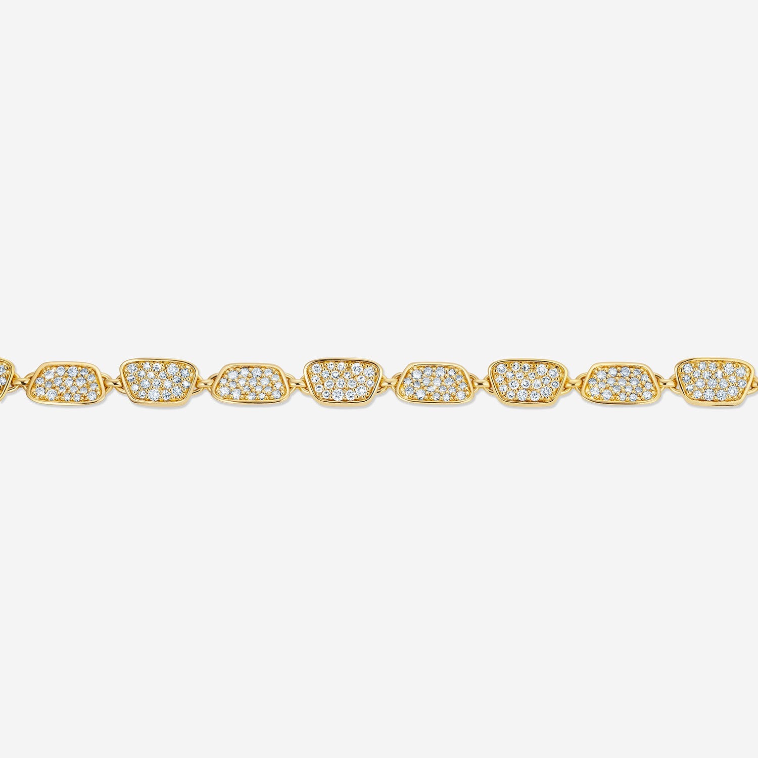 886 Royal Mint Bracelet Aurum Slice 7.5 inch Pavé Bracelet, 18ct Yellow Gold