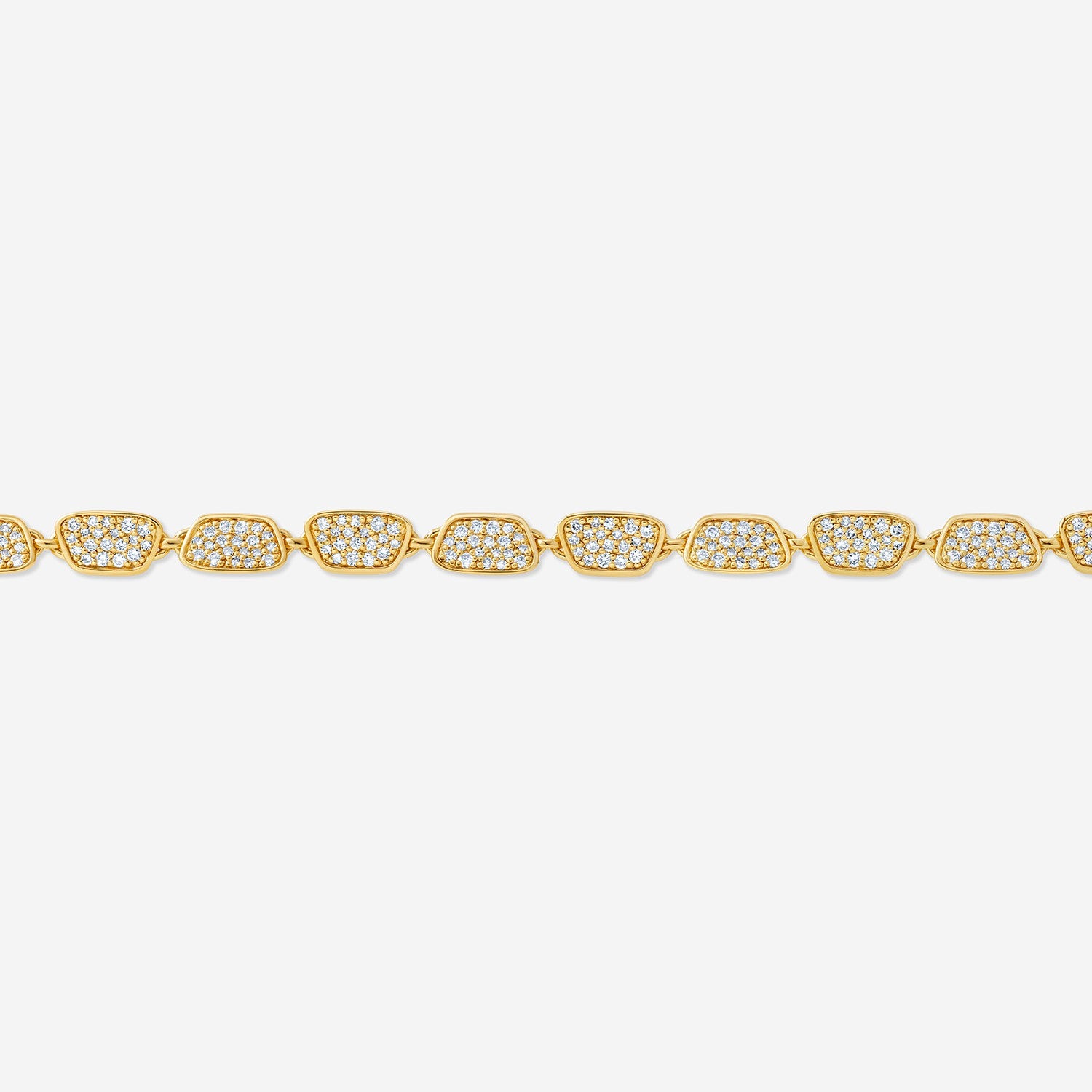 886 Royal Mint Bracelet Aurum Slice 8.5 inch Pavé Bracelet, 18ct Yellow Gold