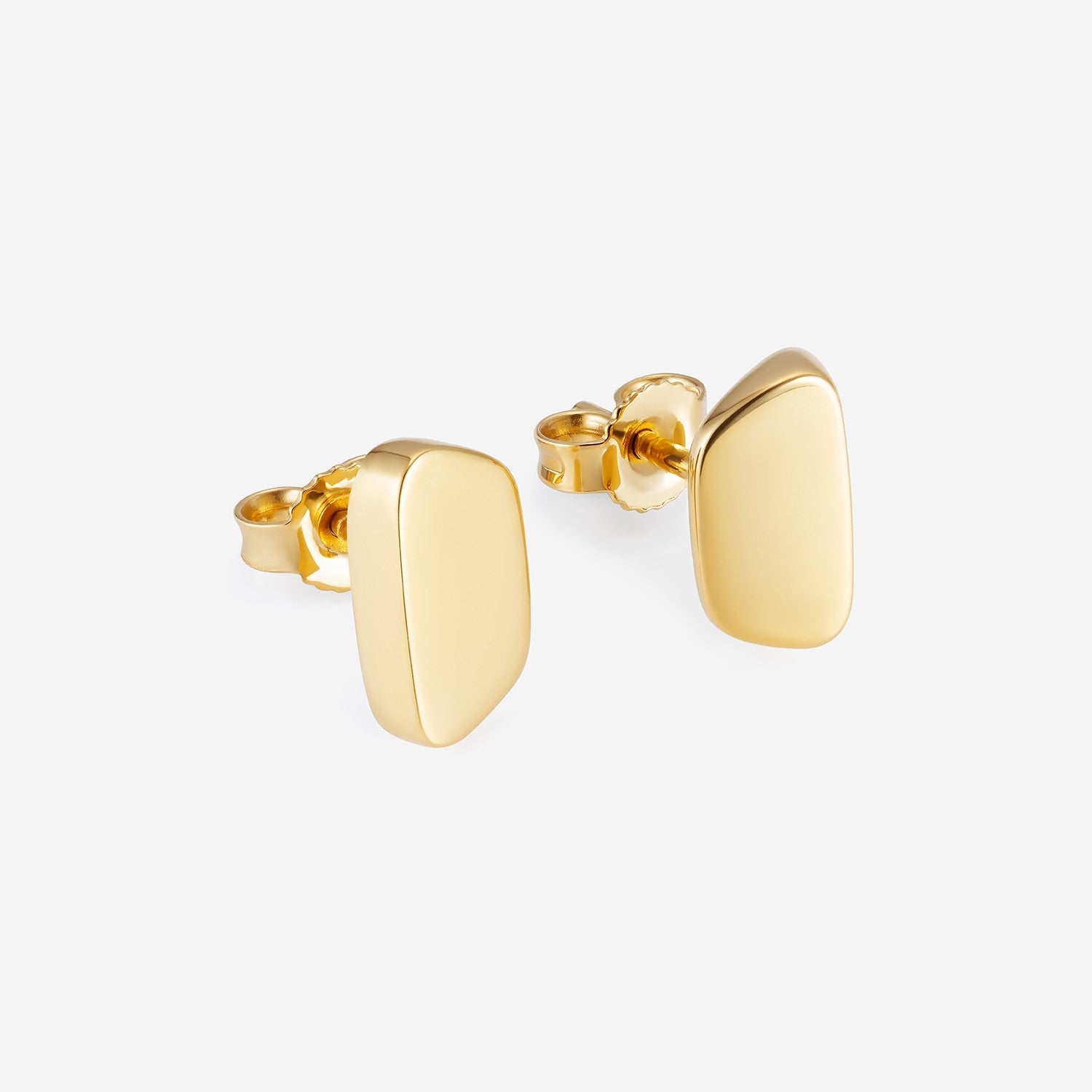 886 Royal Mint Earrings Aurum Slice Stud Earrings, 18ct Yellow Gold