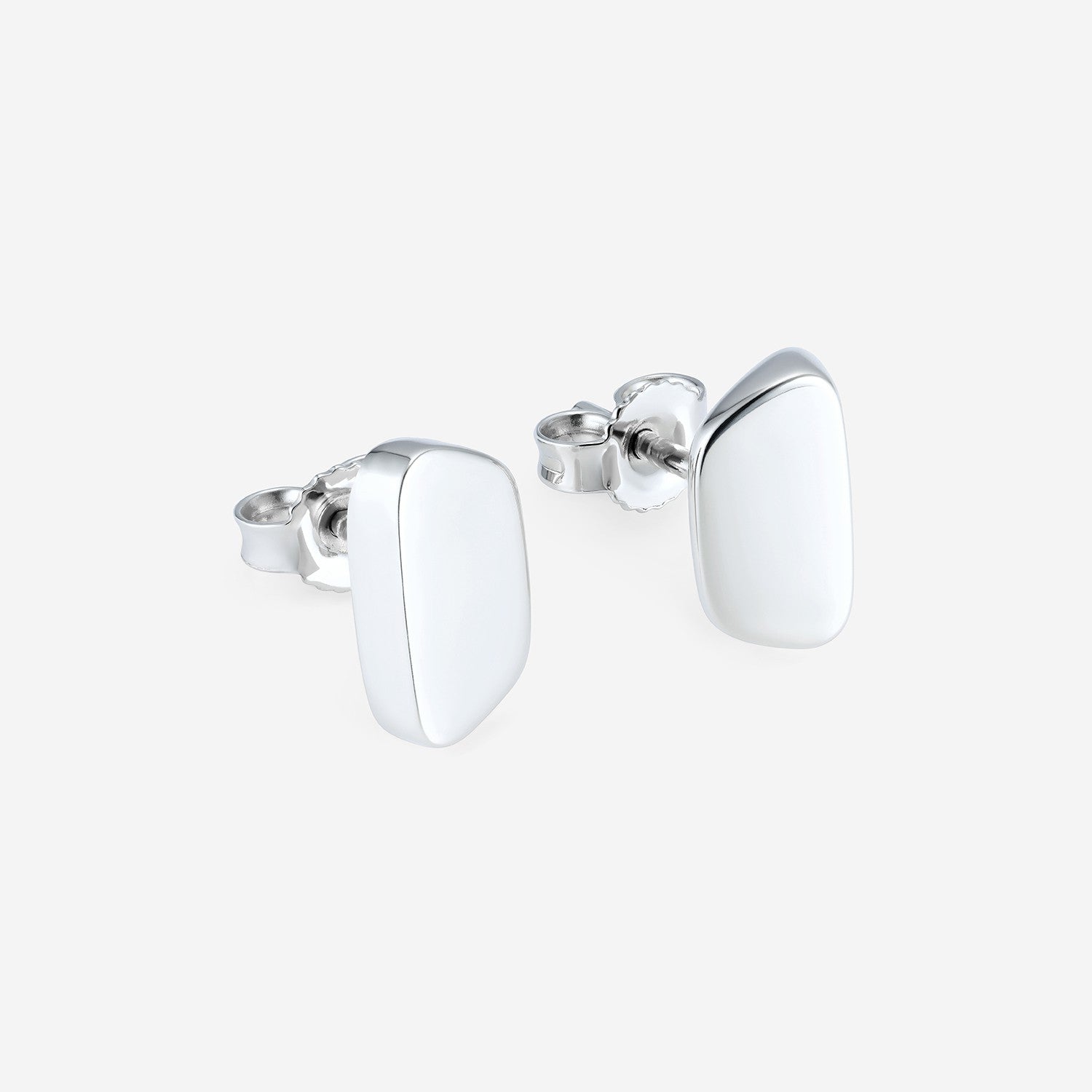 886 Royal Mint Earrings Aurum Slice Stud Earrings, Silver Sterling