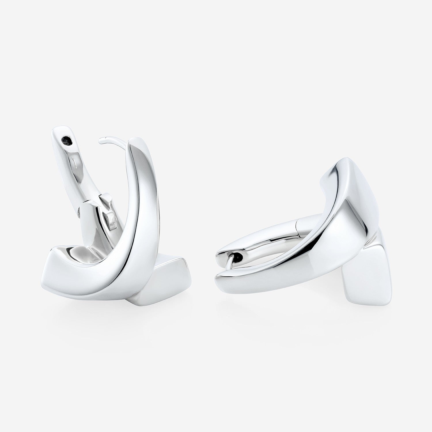 886 Royal Mint Earrings Aurum Twist Hoop Earrings, Silver Sterling