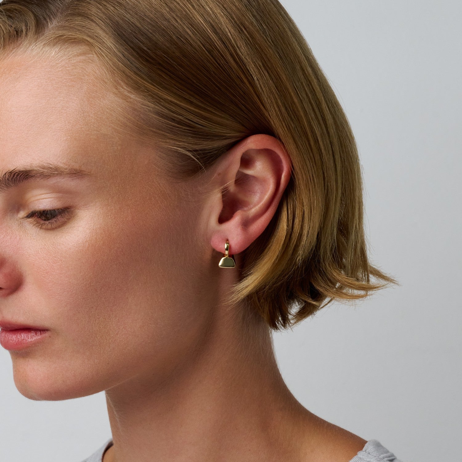 886 Royal Mint Earrings Aurum Bullion Huggie Hoop Earrings, 18ct Yellow Gold