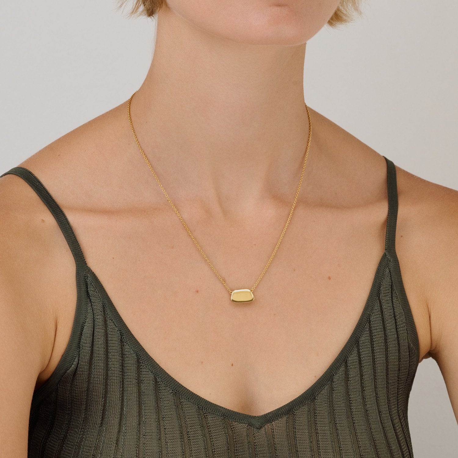 886 Royal Mint Necklaces Aurum Single Slice Necklace, 18ct Yellow Gold
