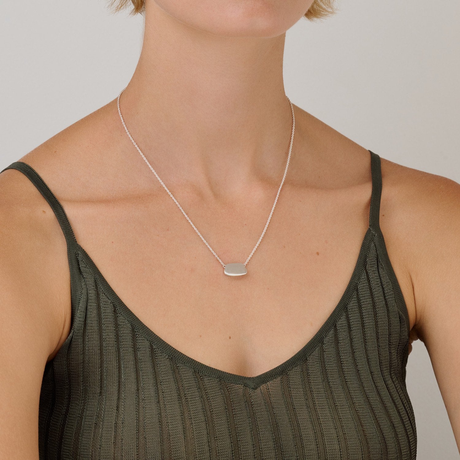 886 Royal Mint Necklaces Aurum Single Slice Necklace, Sterling Silver