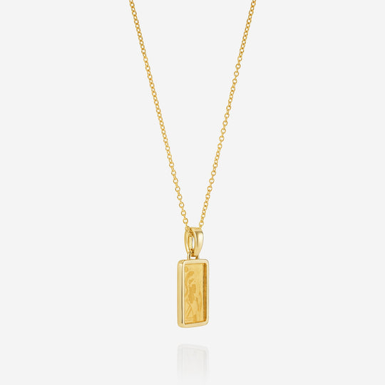 Bullion Pendant with Trace 18 inch Chain, 18ct Yellow Gold – 886 Royal Mint