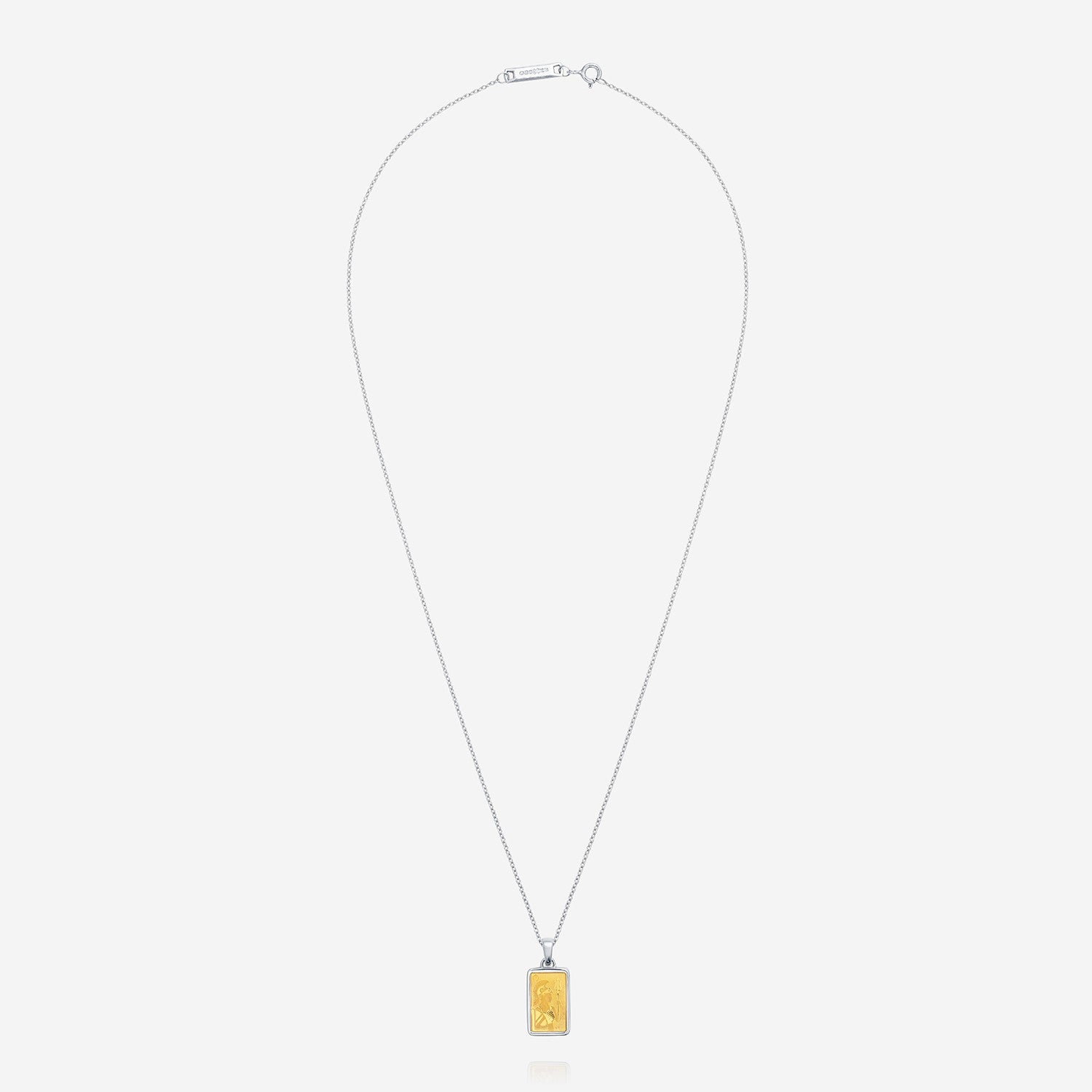 Bullion Pendant with Trace 18 inch Chain, Sterling Silver