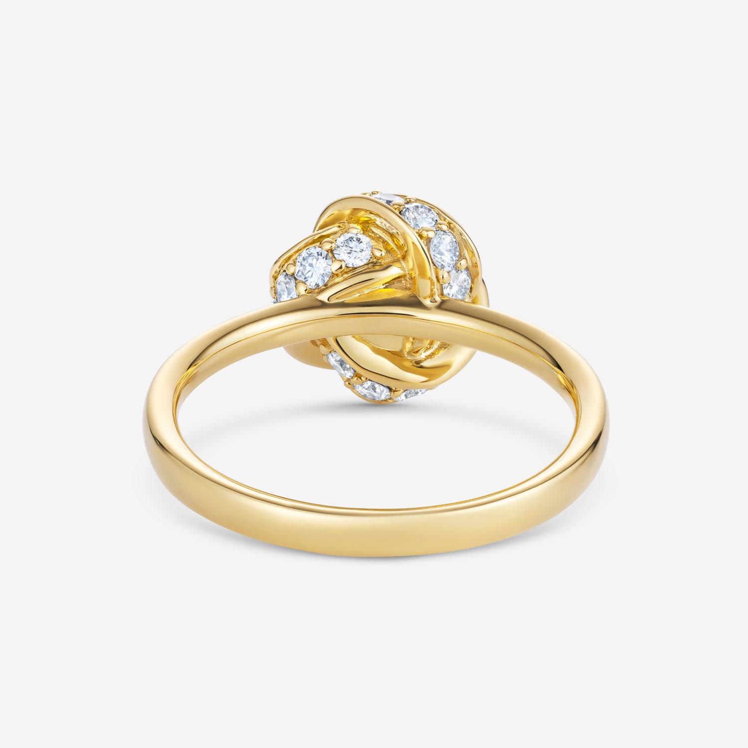 886 Royal Mint Rings Diamond Knot Ring in 18ct Yellow Gold