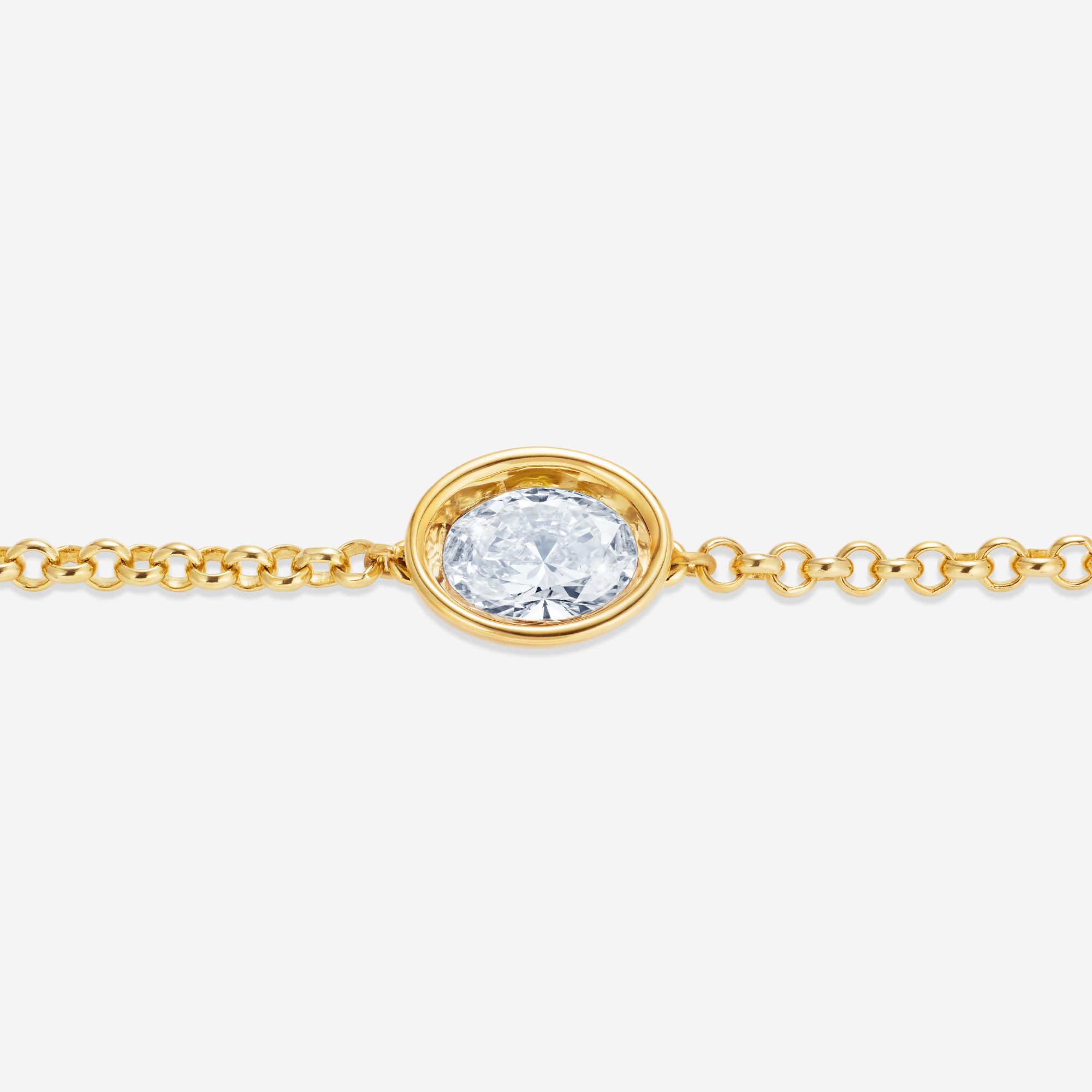 886 Royal Mint Bracelet Oval Cut Diamond Bracelet, 18ct Yellow Gold