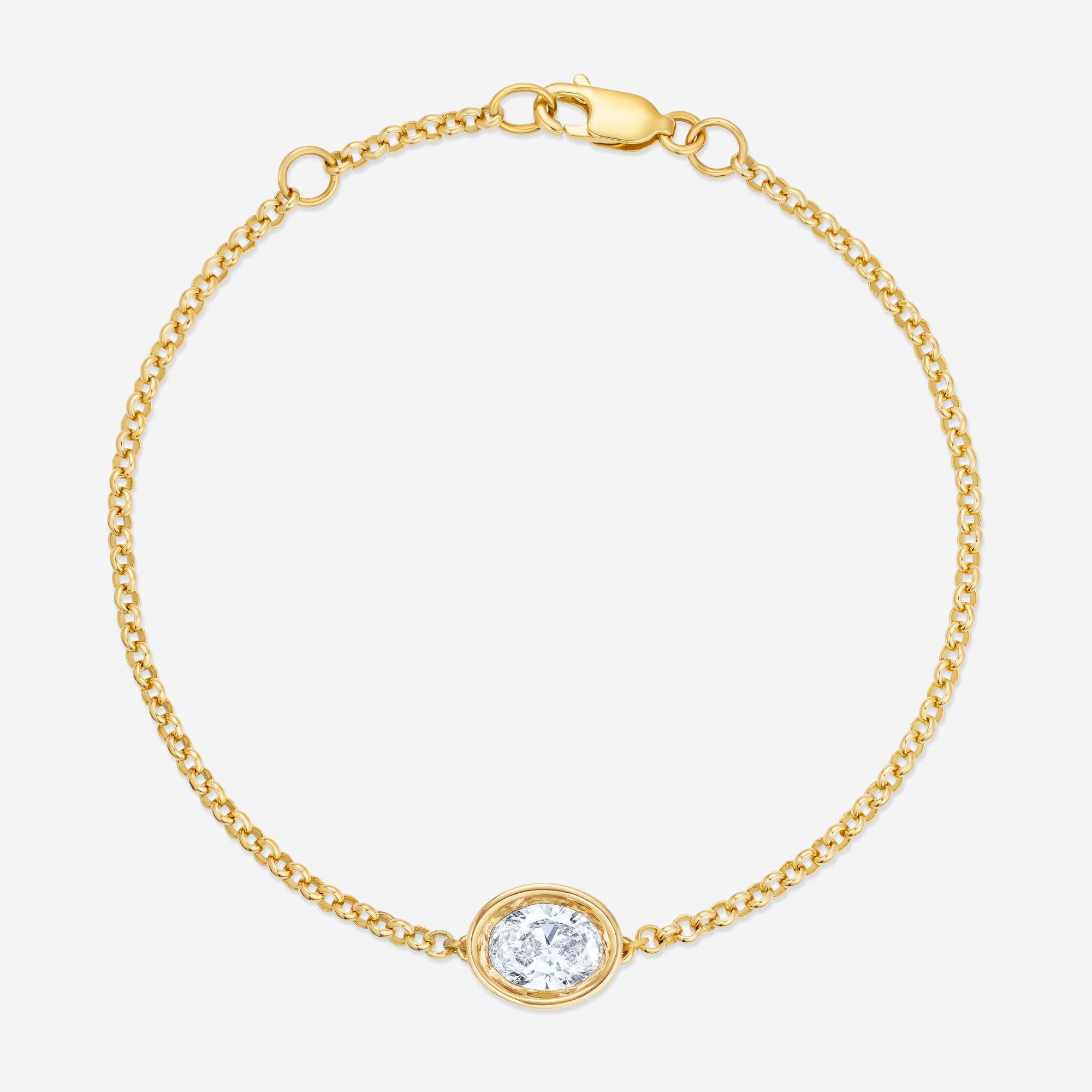 886 Royal Mint Bracelet Oval Cut Diamond Bracelet, 18ct Yellow Gold