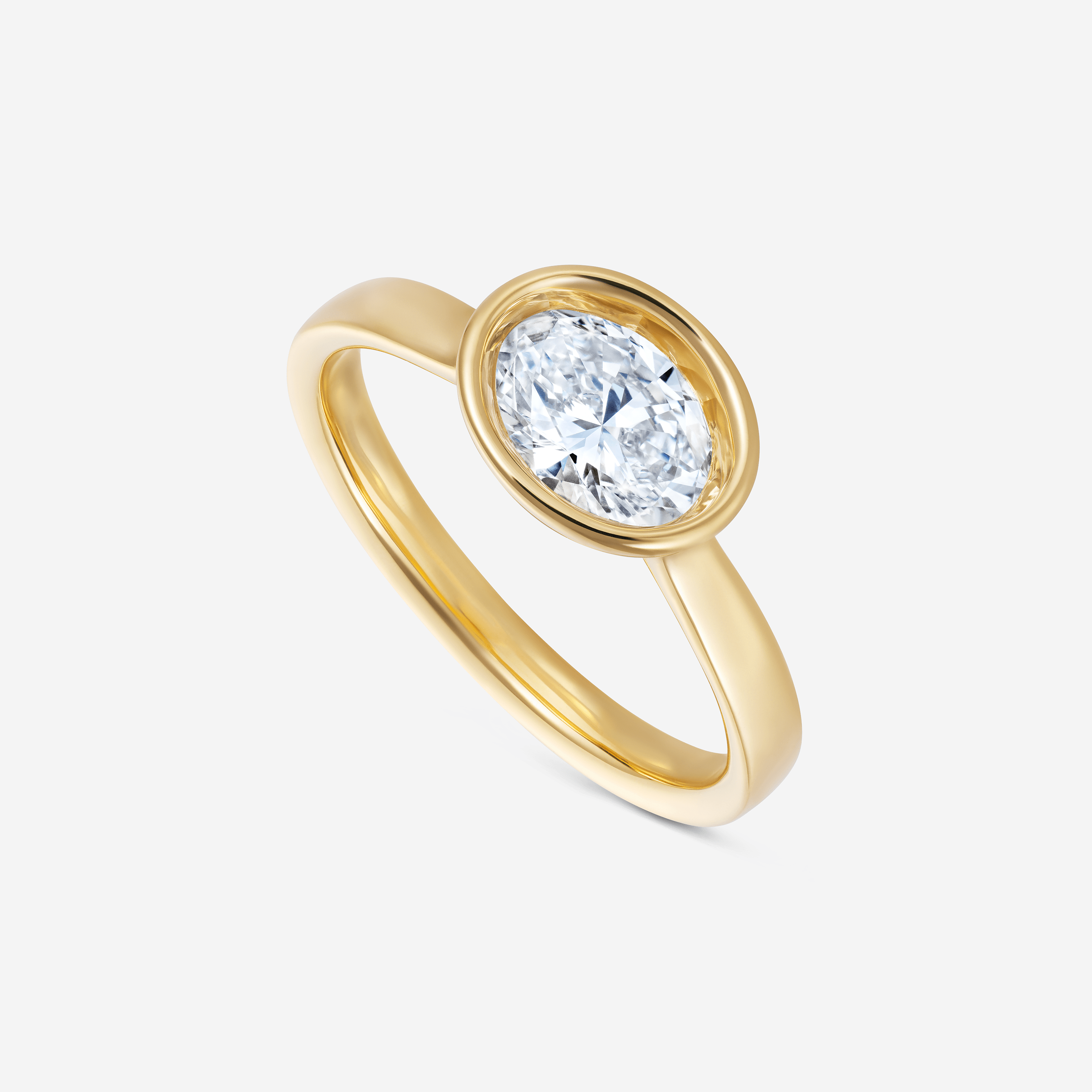 886 Royal Mint Oval Cut Lab Grown Diamond Engagement Ring, 18ct Yellow Gold