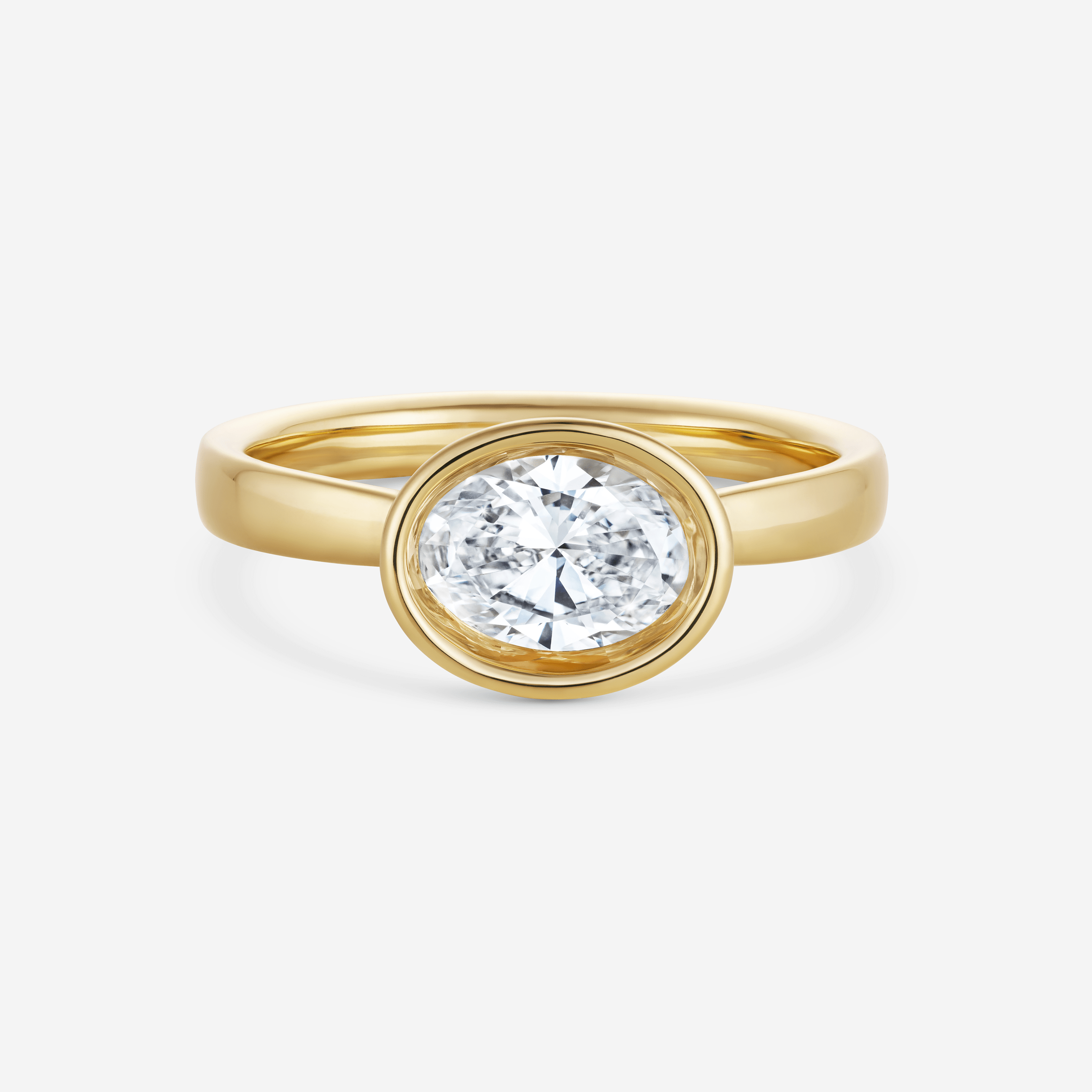886 Royal Mint Oval Cut Lab Grown Diamond Engagement Ring, 18ct Yellow Gold