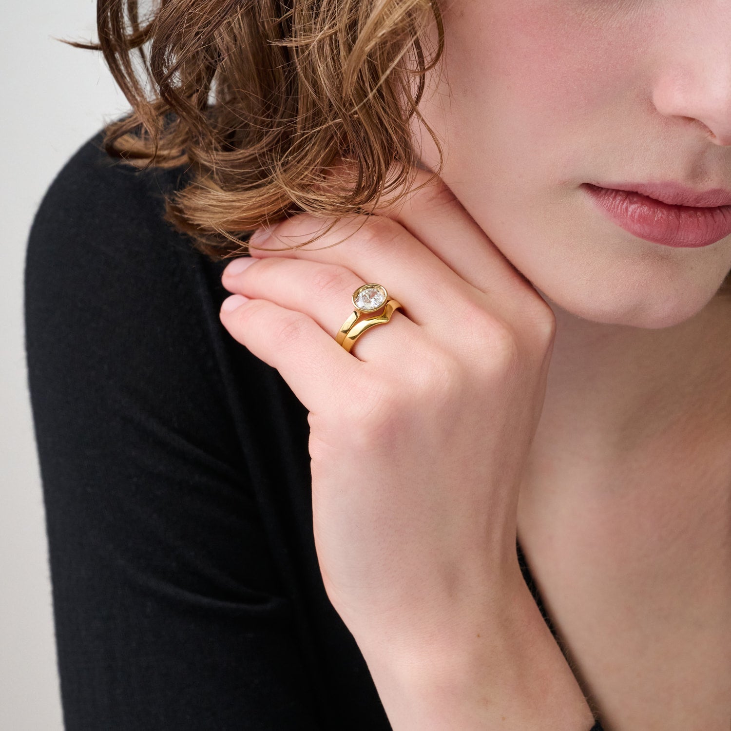 886 Royal Mint Rings Wishbone Band Ring, 18ct Yellow Gold