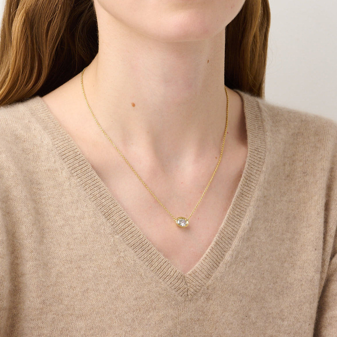 886 Royal Mint Necklaces Frameset Round Cut Diamond Necklace, 18ct Yellow Gold