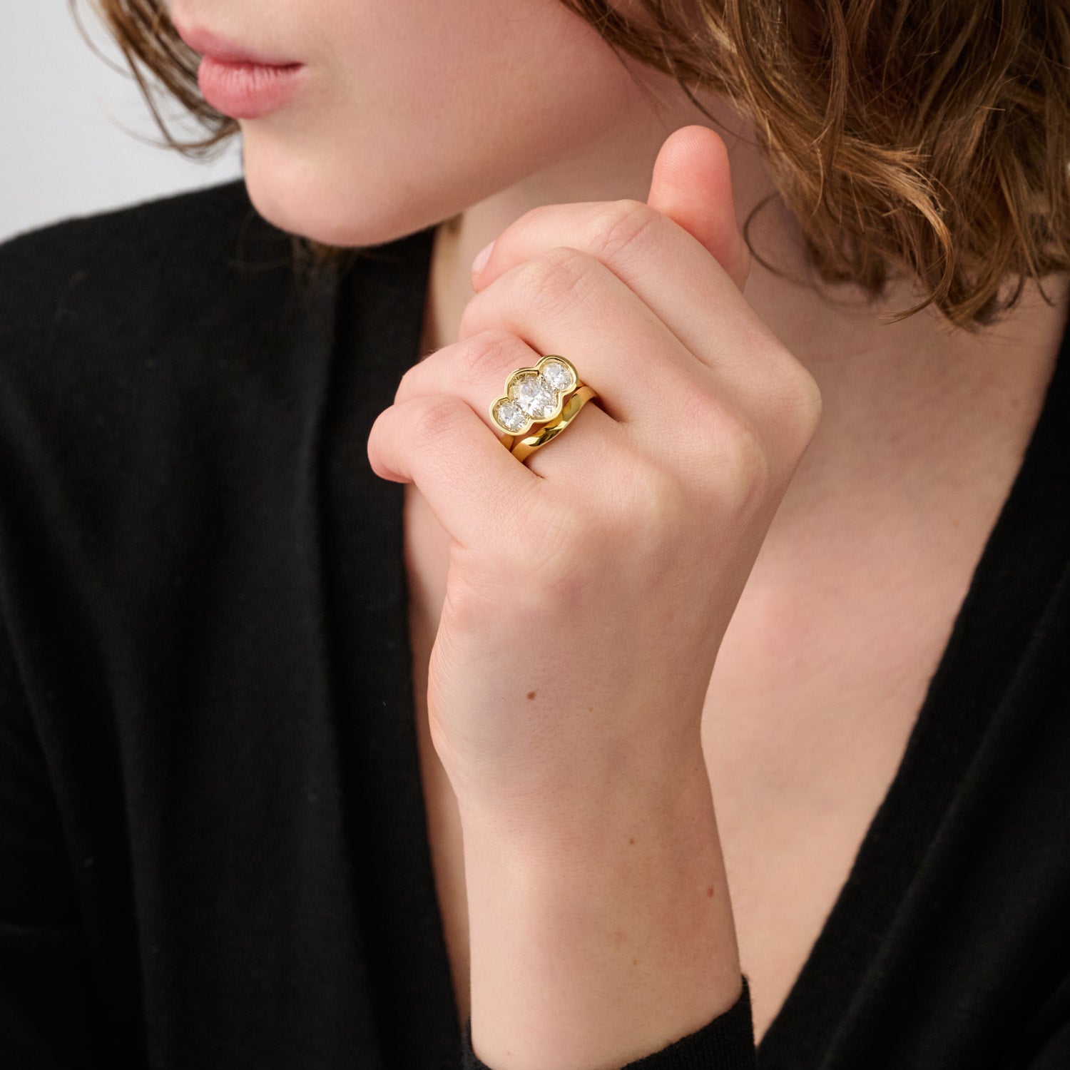 886 Royal Mint Rings Trilogy Diamond Engagement Ring, 18ct Yellow Gold