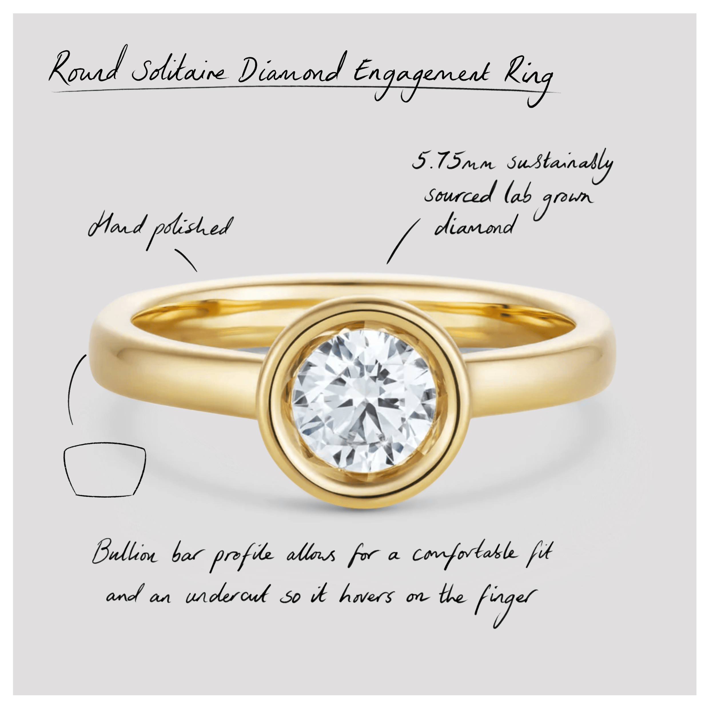 Frameset Round Diamond Engagement Ring, 18ct Yellow Gold