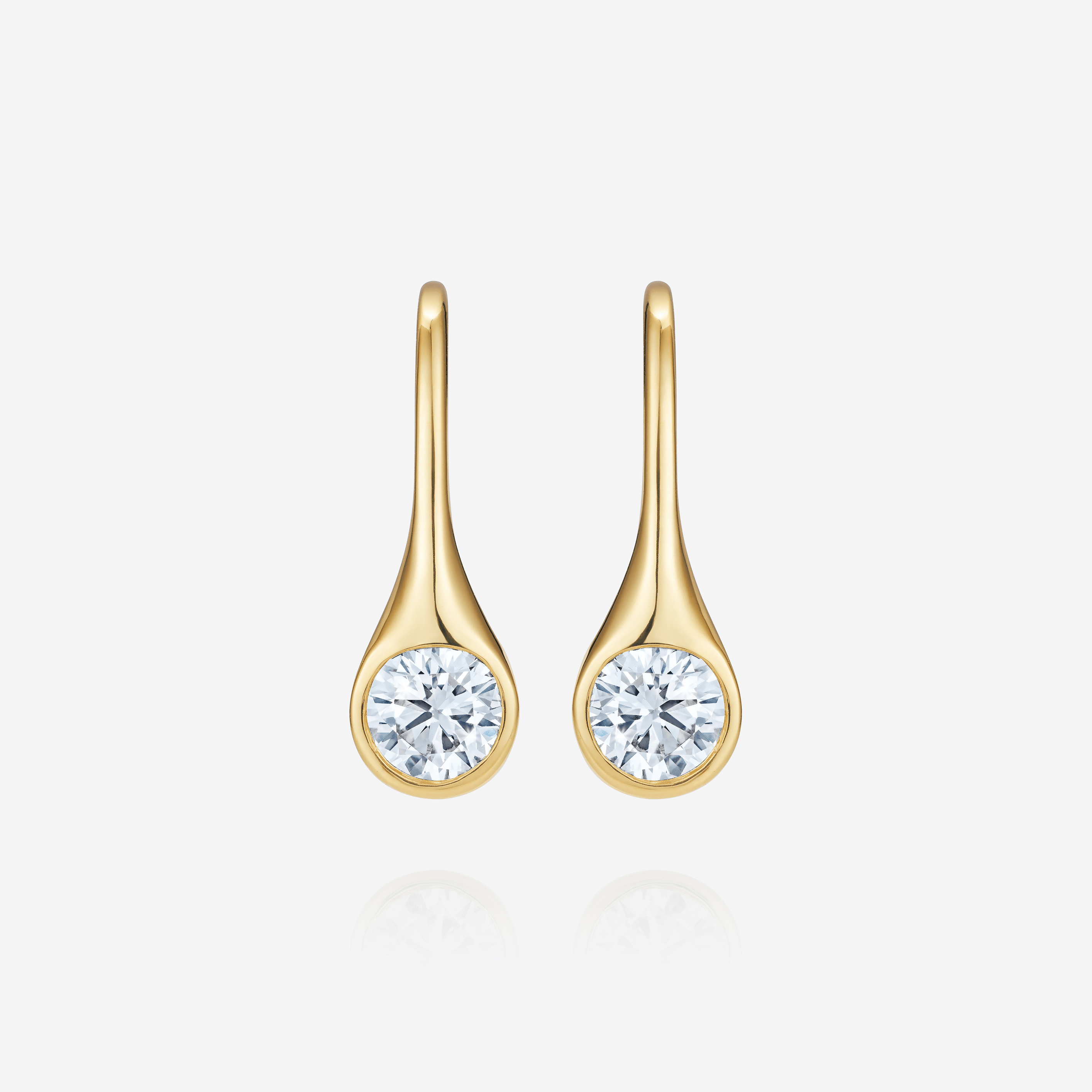 886 Royal Mint Earrings Teardrop Lab Grown Diamond Earrings, 18ct Yellow Gold