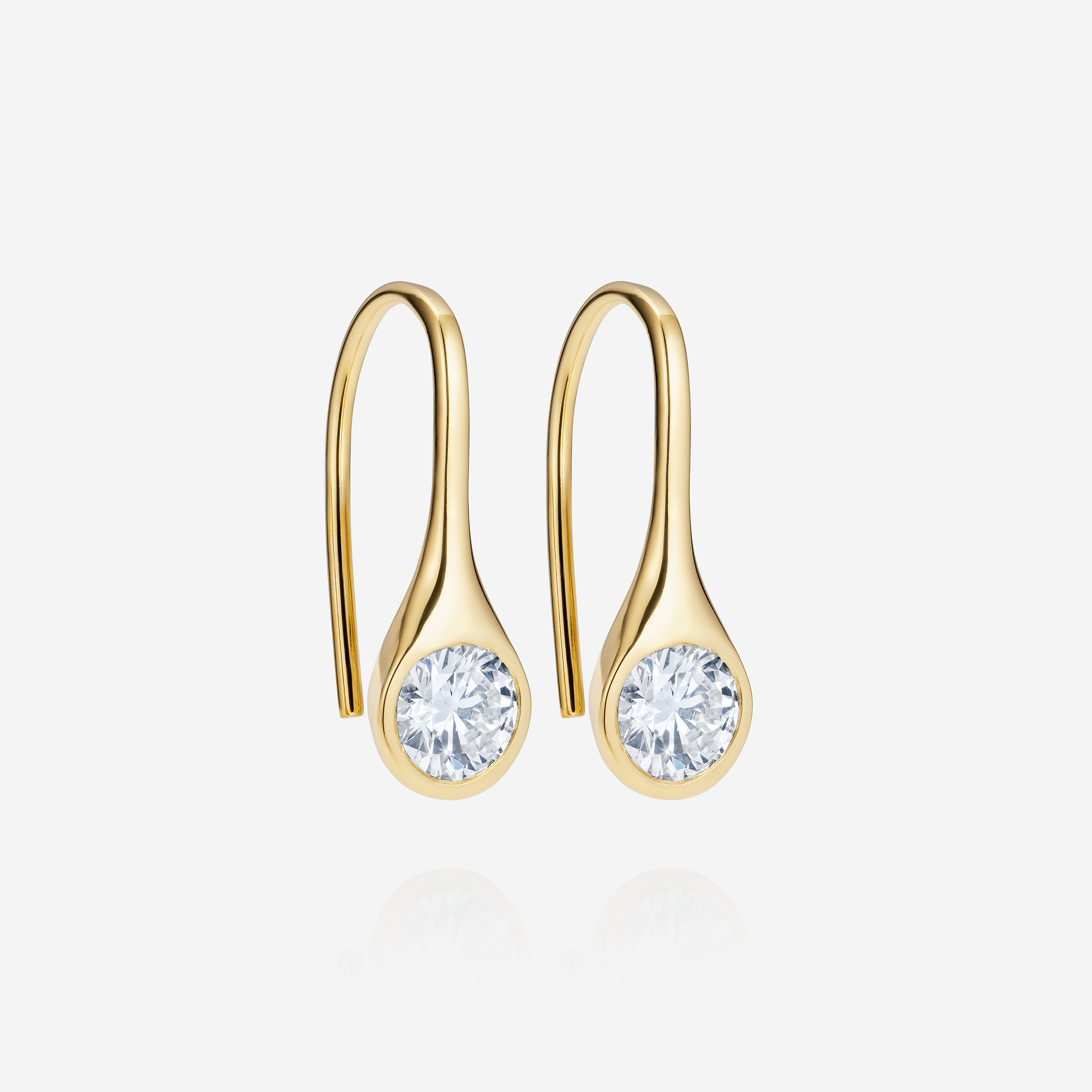 886 Royal Mint Earrings Teardrop Lab Grown Diamond Earrings, 18ct Yellow Gold