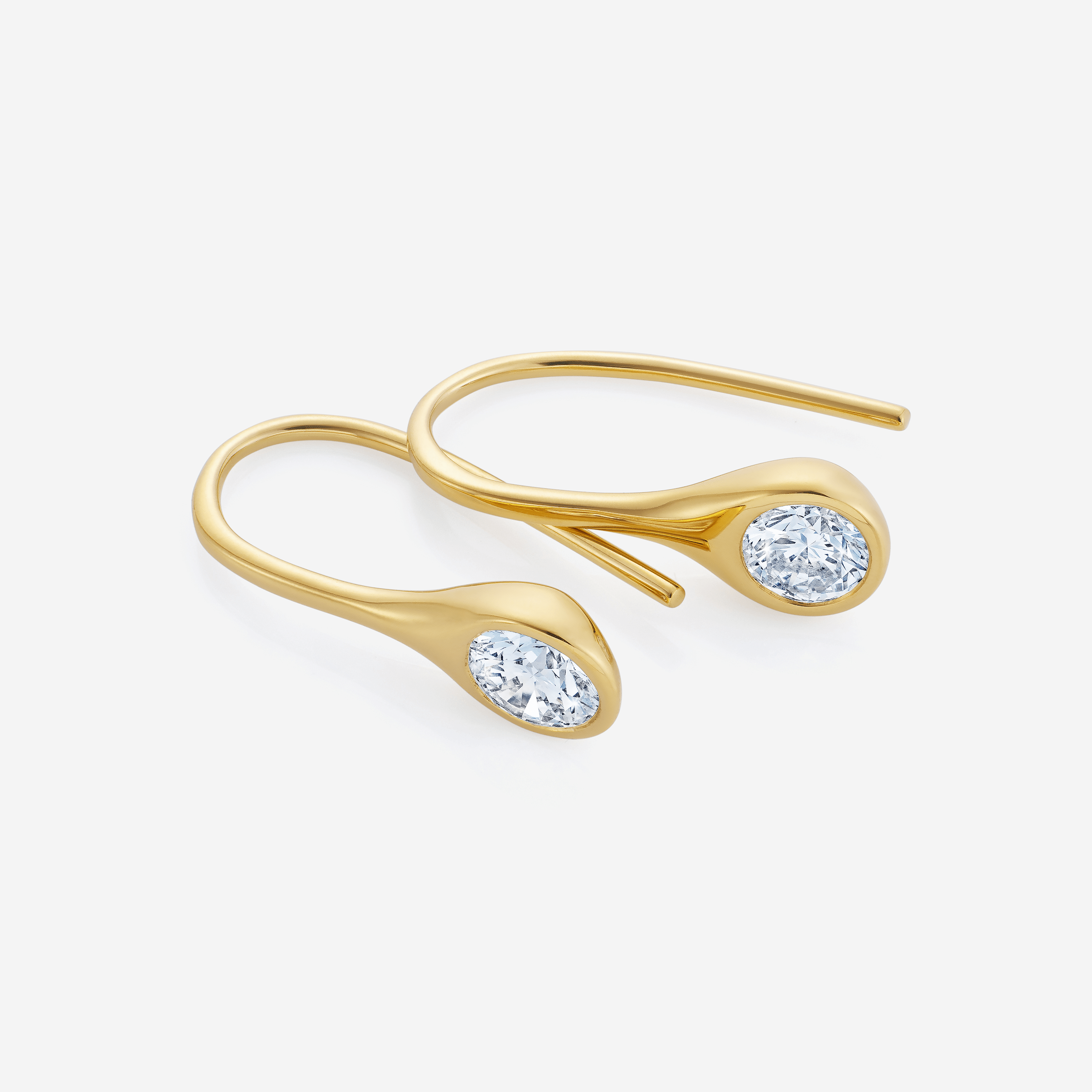 886 Royal Mint Earrings Teardrop Lab Grown Diamond Earrings, 18ct Yellow Gold